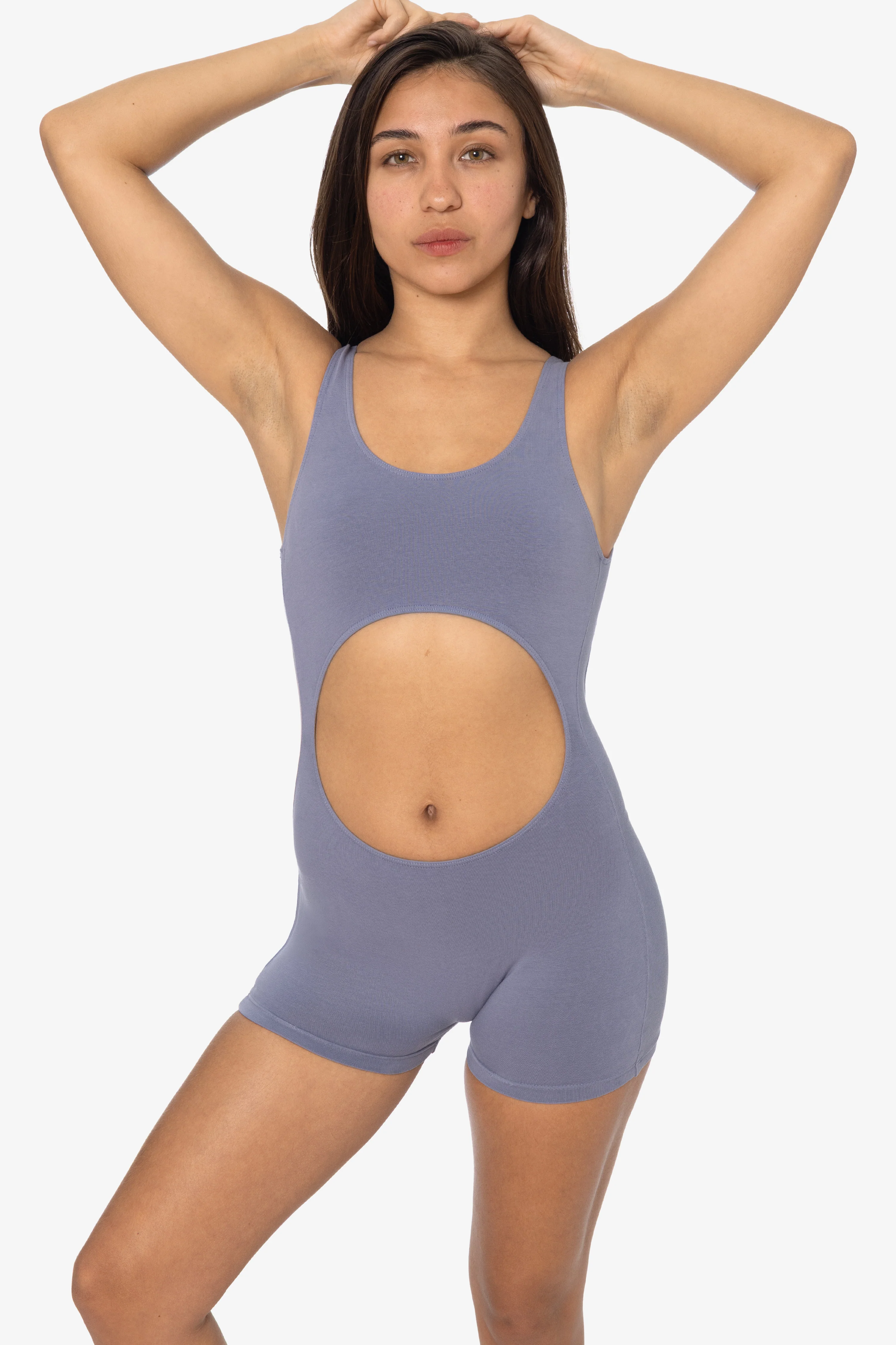 8303GD-SH - Garment Dye Cutout Short Biketard - Image 4