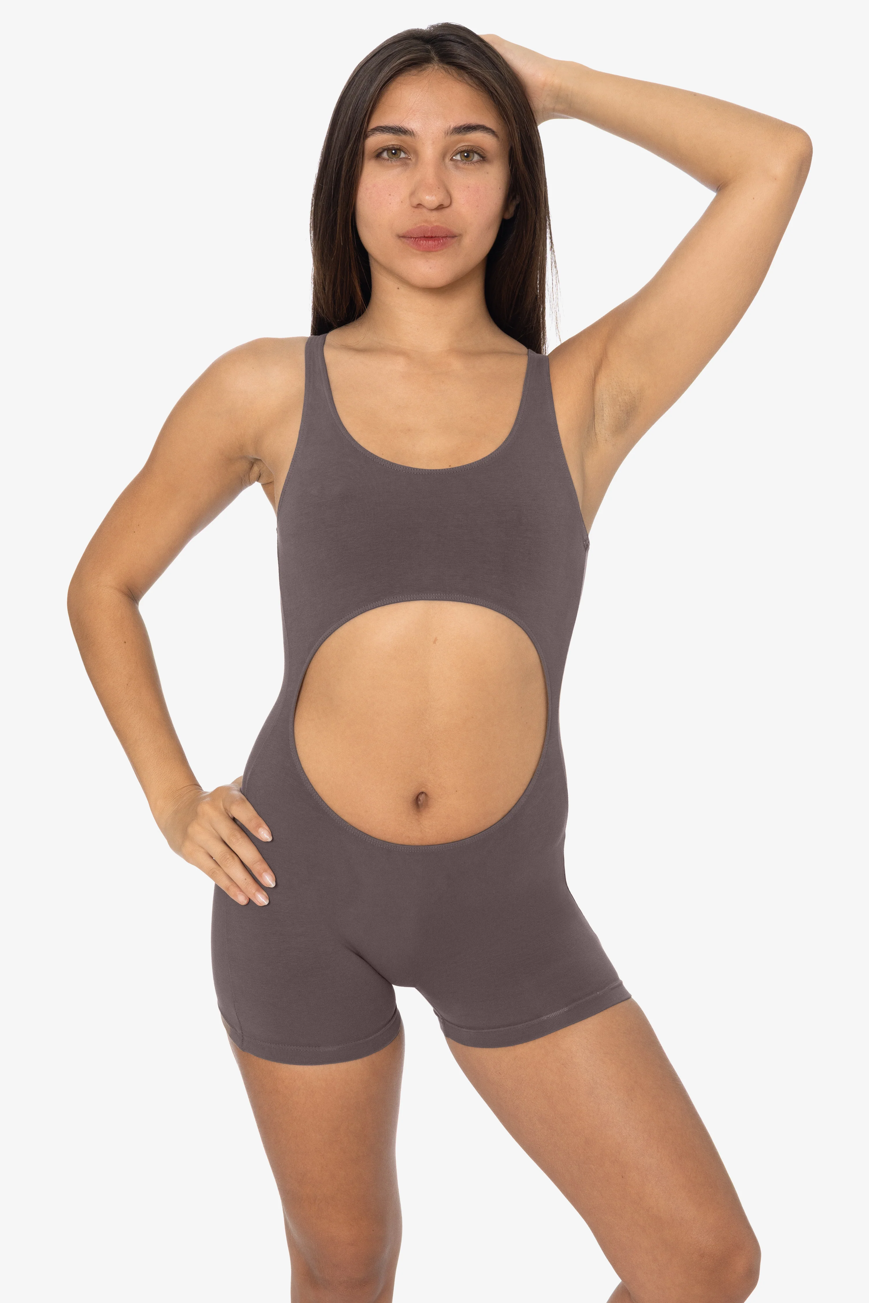 8303GD-SH - Garment Dye Cutout Short Biketard - Image 5