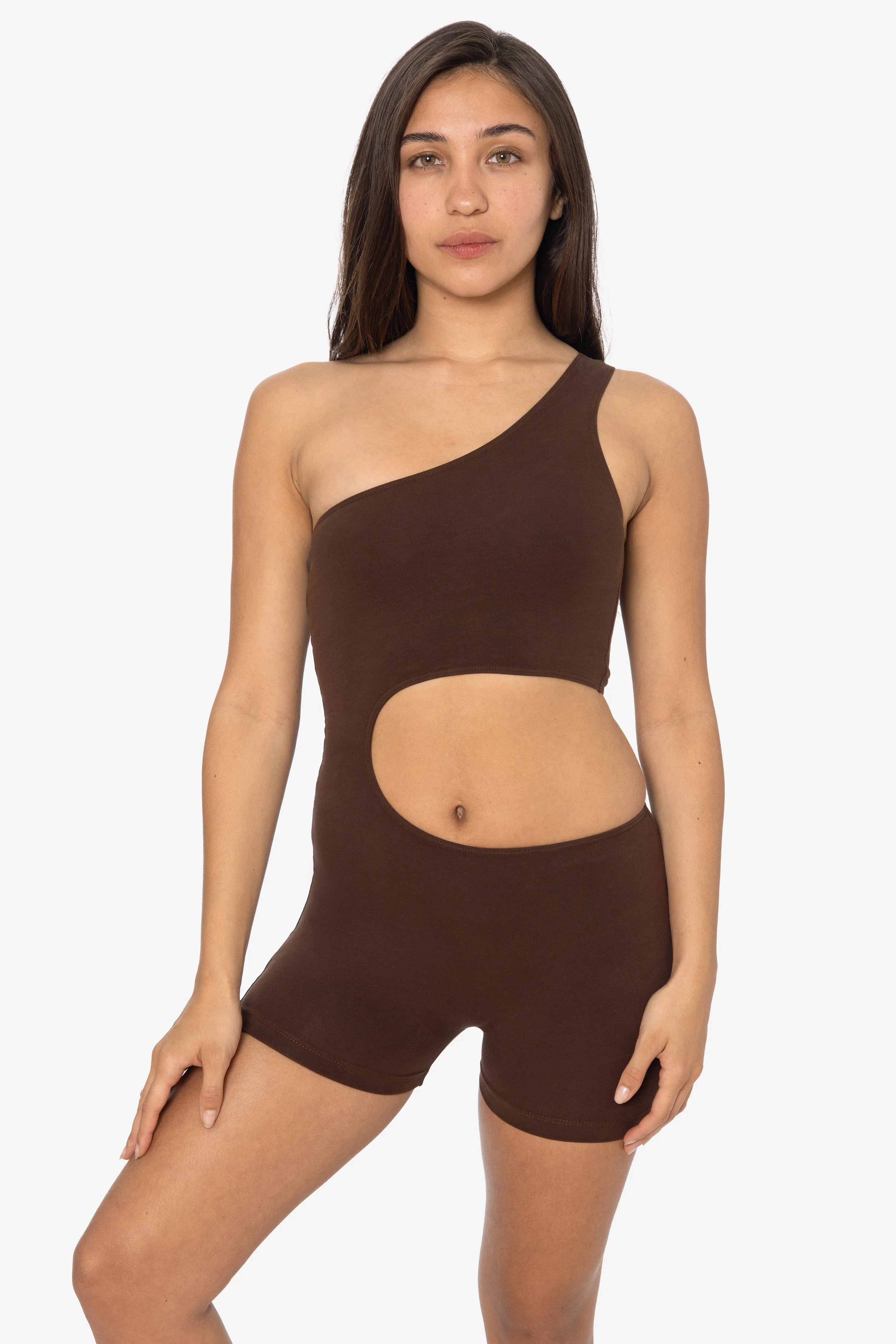 83047GD-SH - Garment Dye Asymmetrical Short Biketard - Image 6
