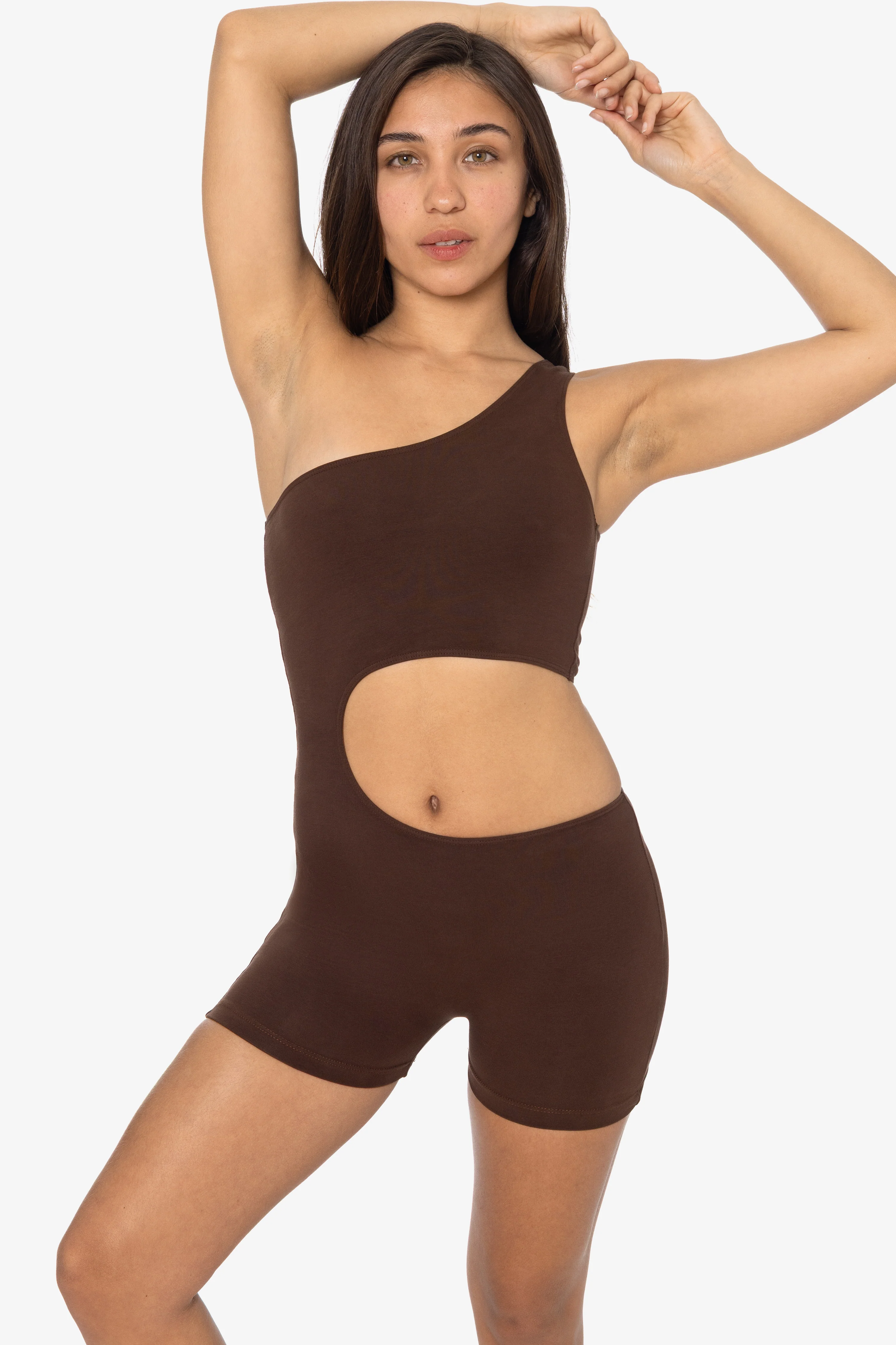 83047GD-SH - Garment Dye Asymmetrical Short Biketard - Image 7