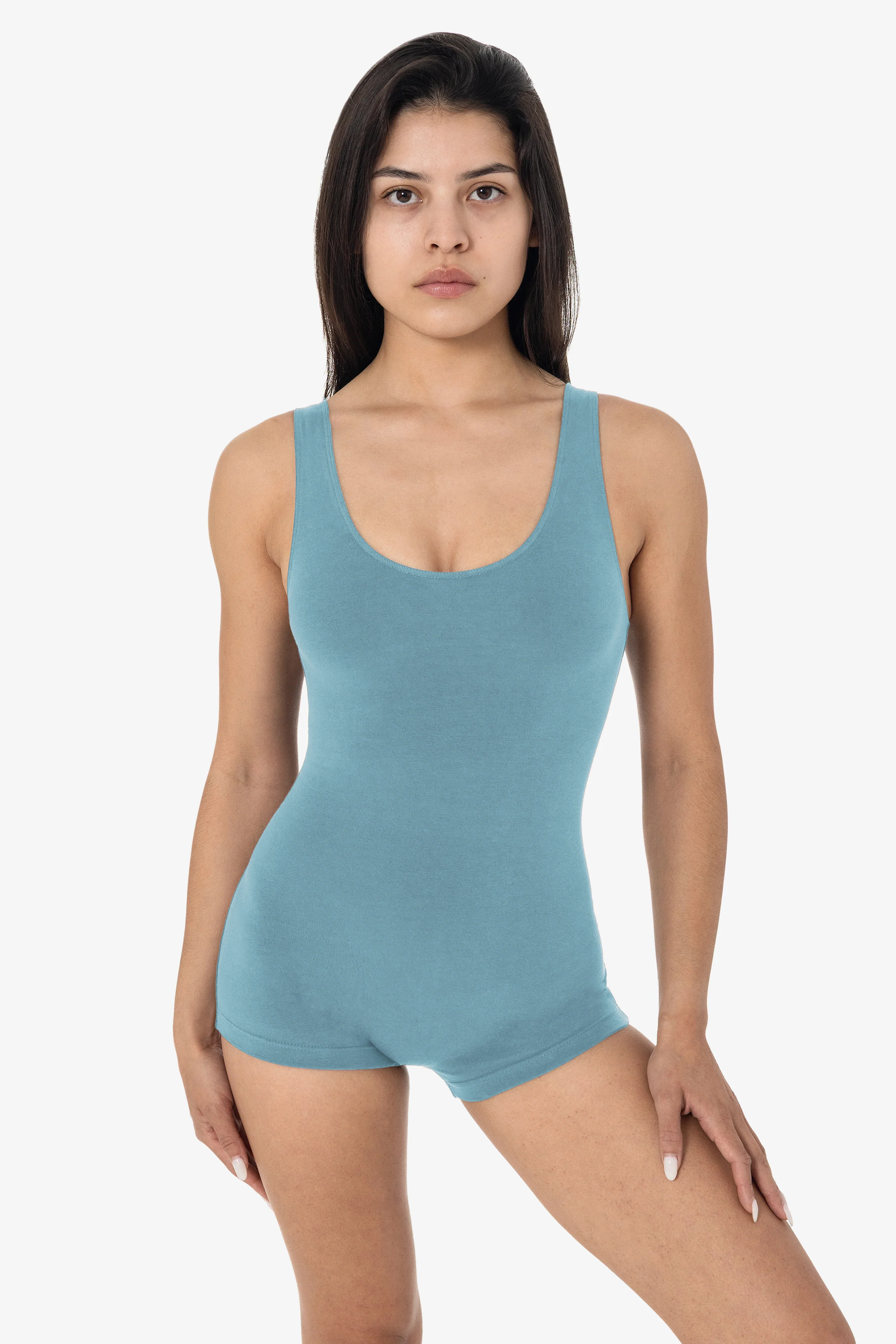 83051GD-SH - Garment Dye Tank Short Biketard - Image 10