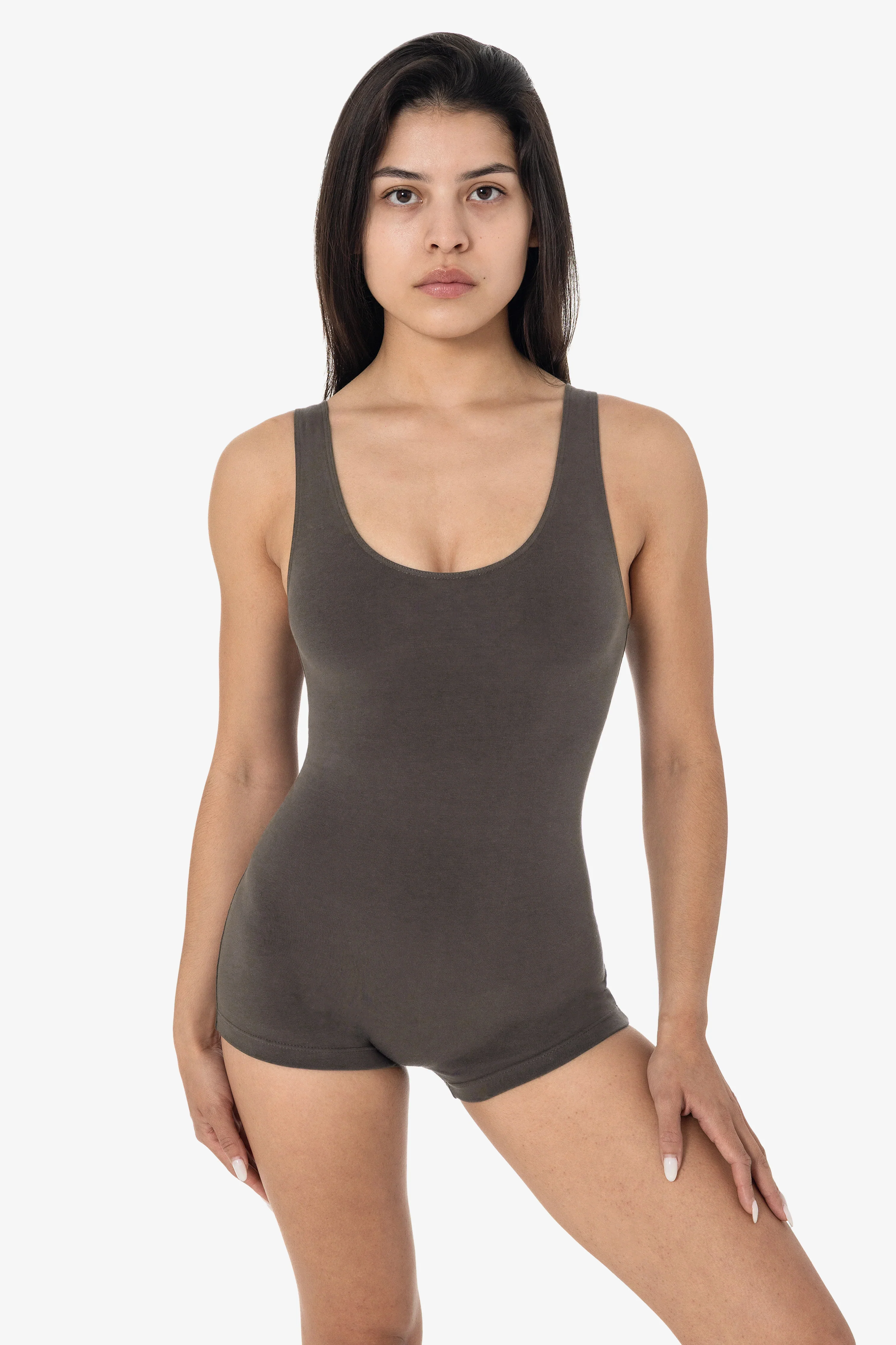 83051GD-SH - Garment Dye Tank Short Biketard - Image 12