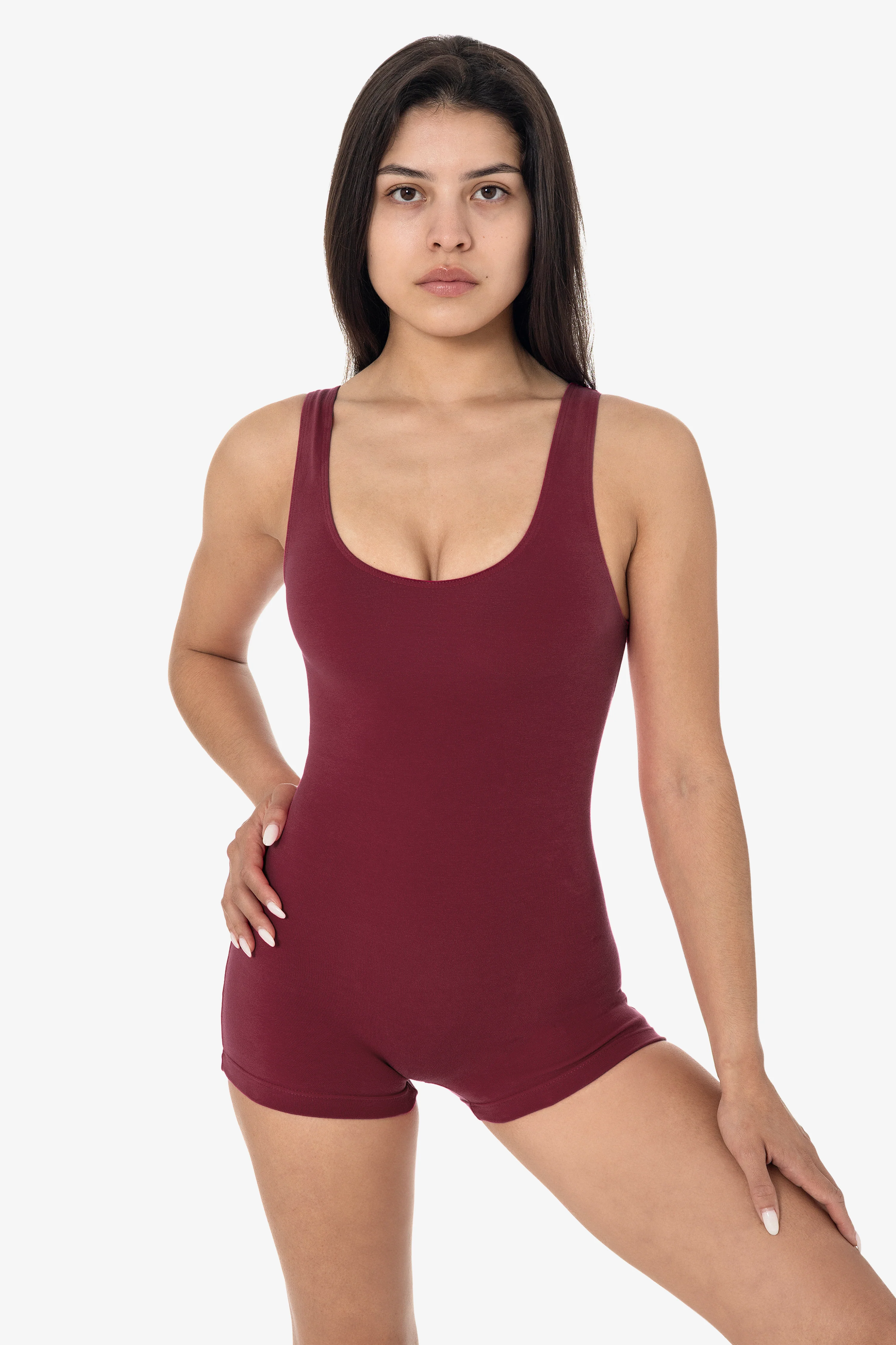 83051GD-SH - Garment Dye Tank Short Biketard - Image 4