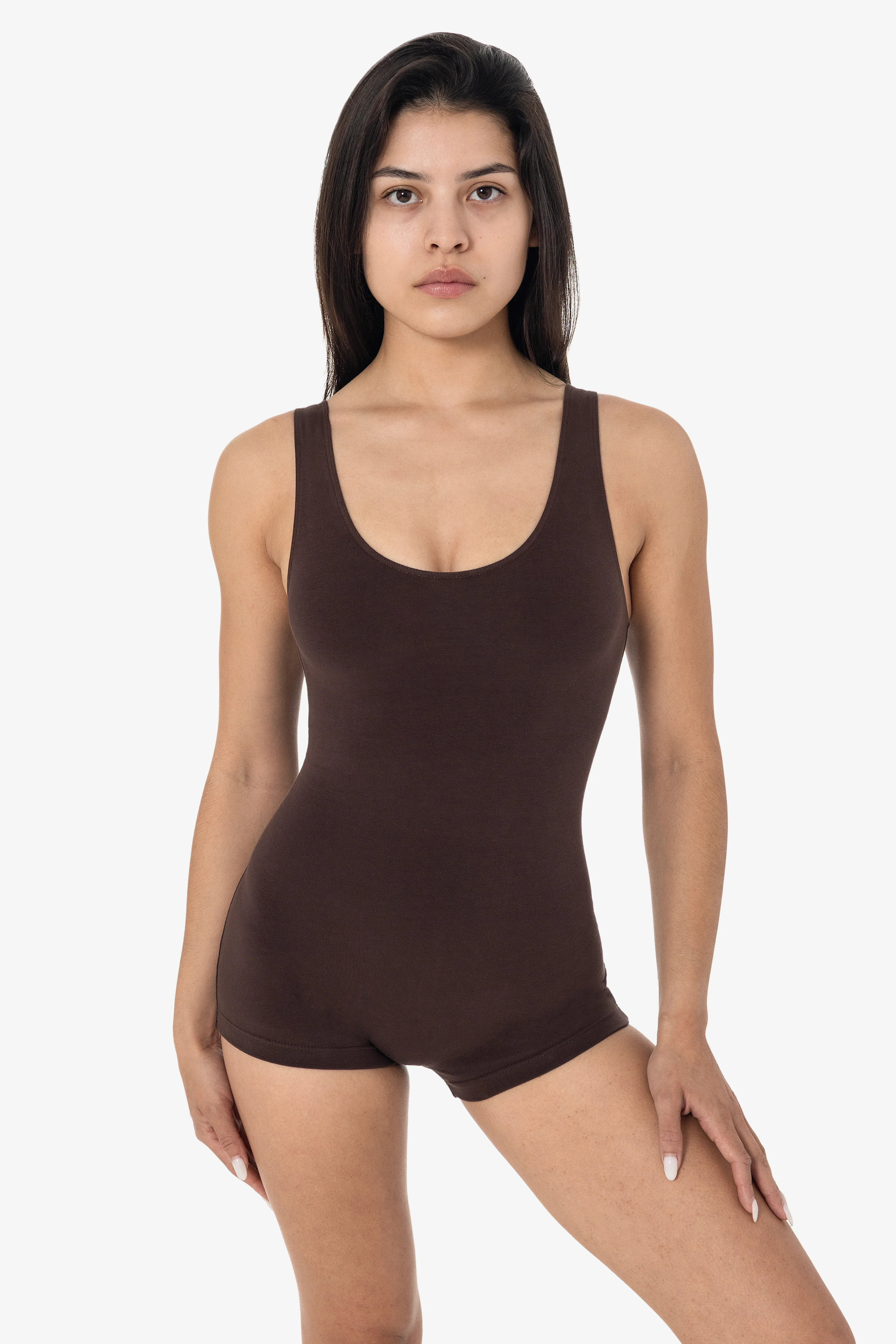 83051GD-SH - Garment Dye Tank Short Biketard - Image 5