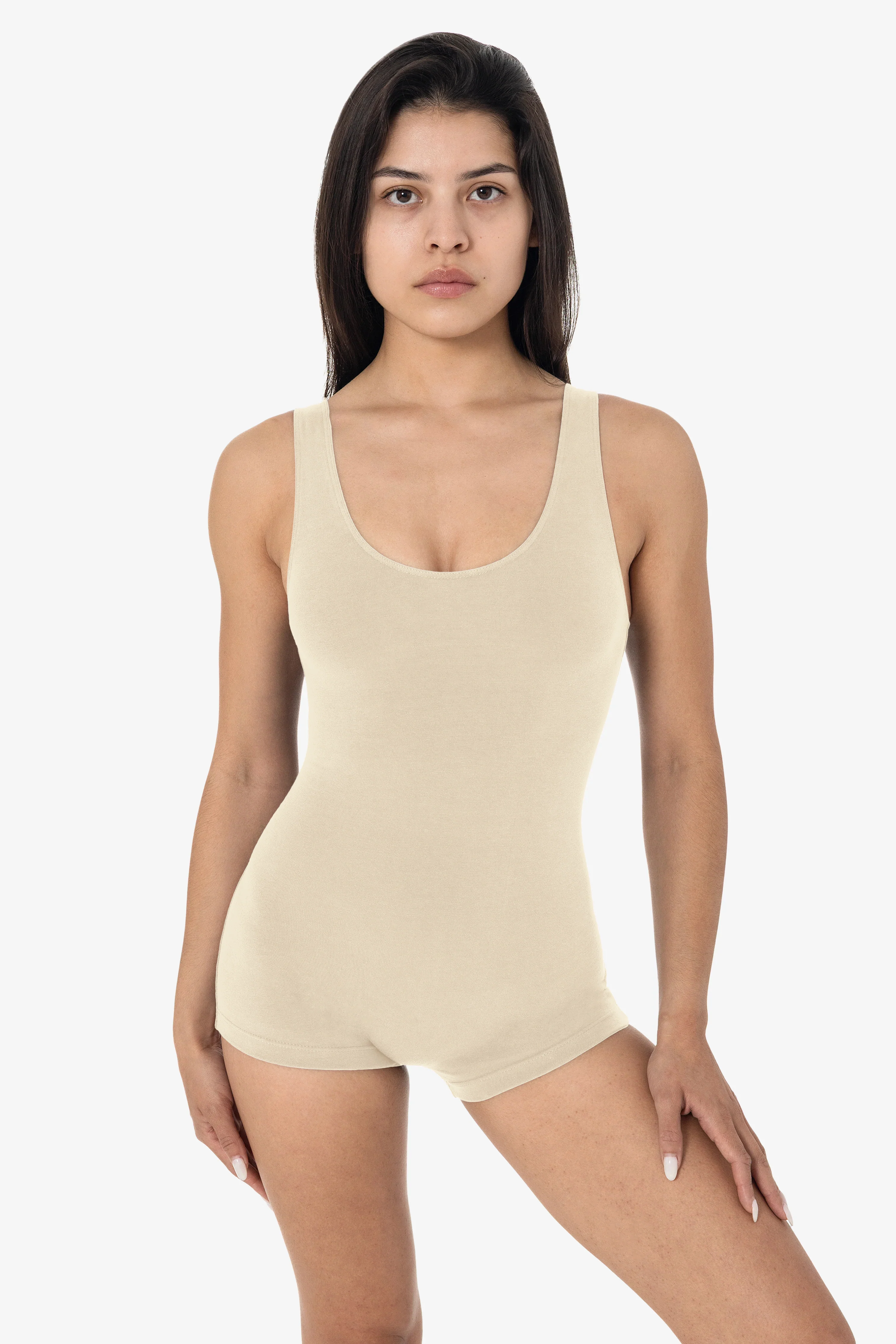 83051GD-SH - Garment Dye Tank Short Biketard - Image 8