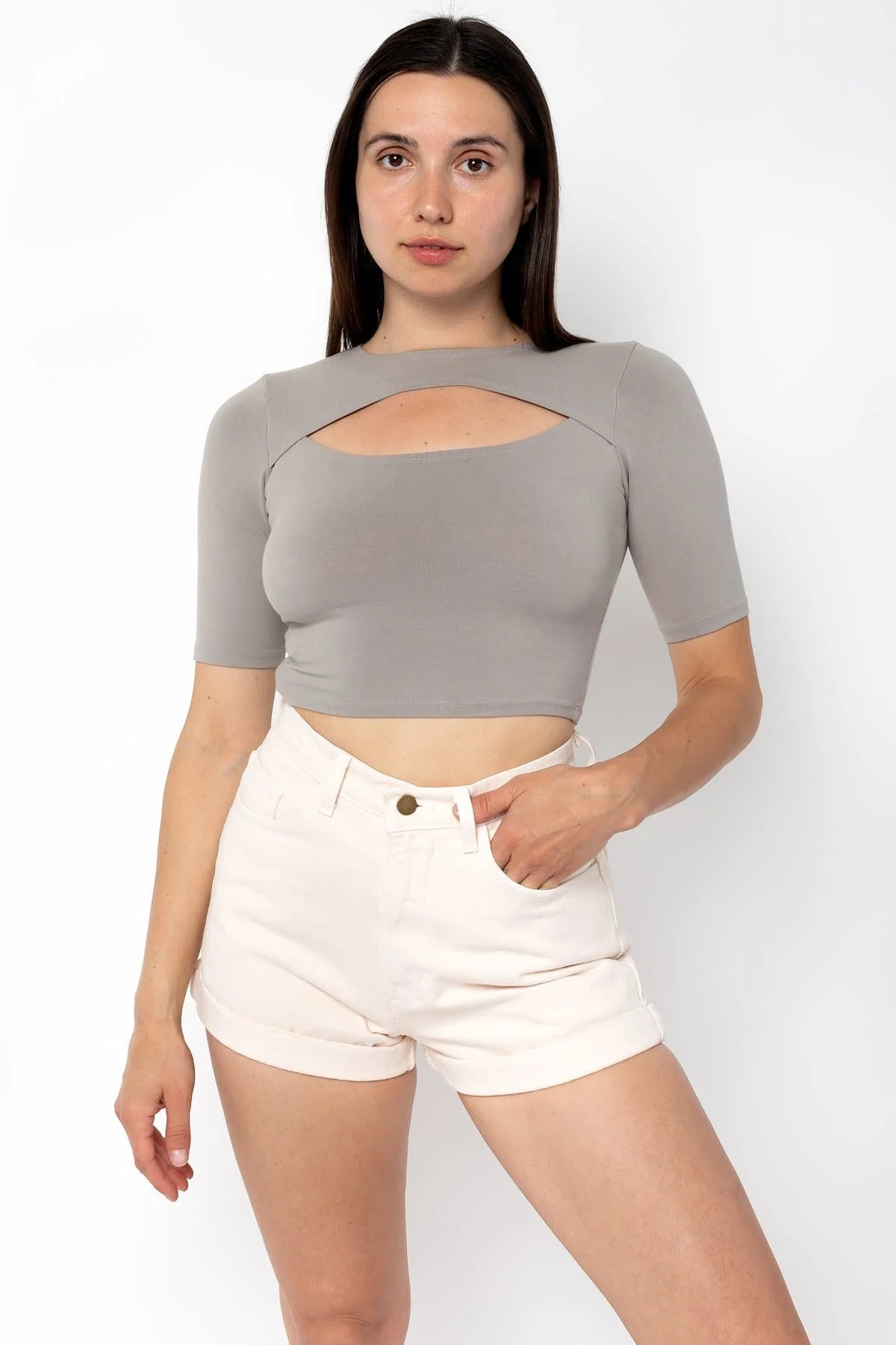 83071GD - Cut Out Crop Top - Image 3