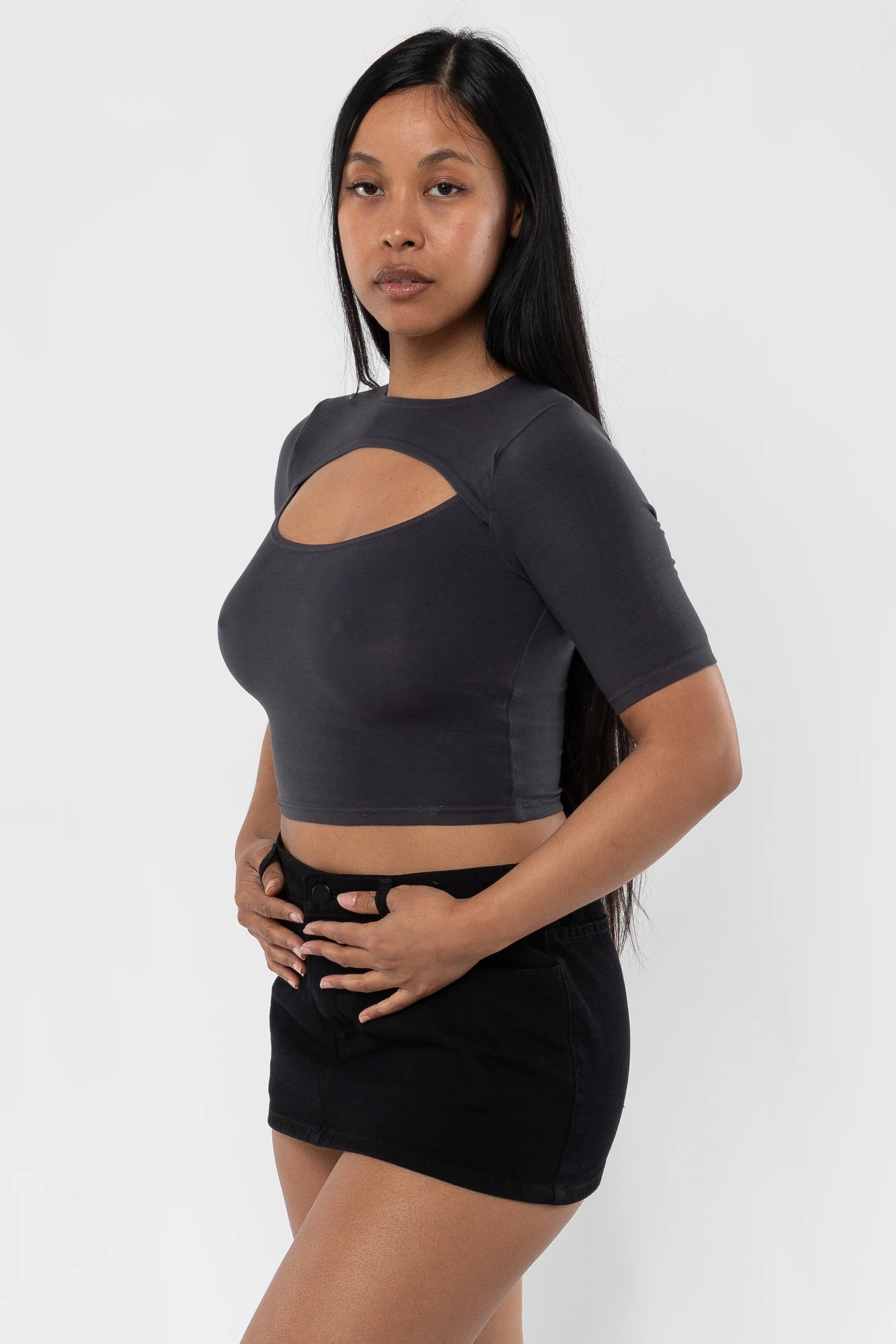 83071GD - Cut Out Crop Top - Image 9