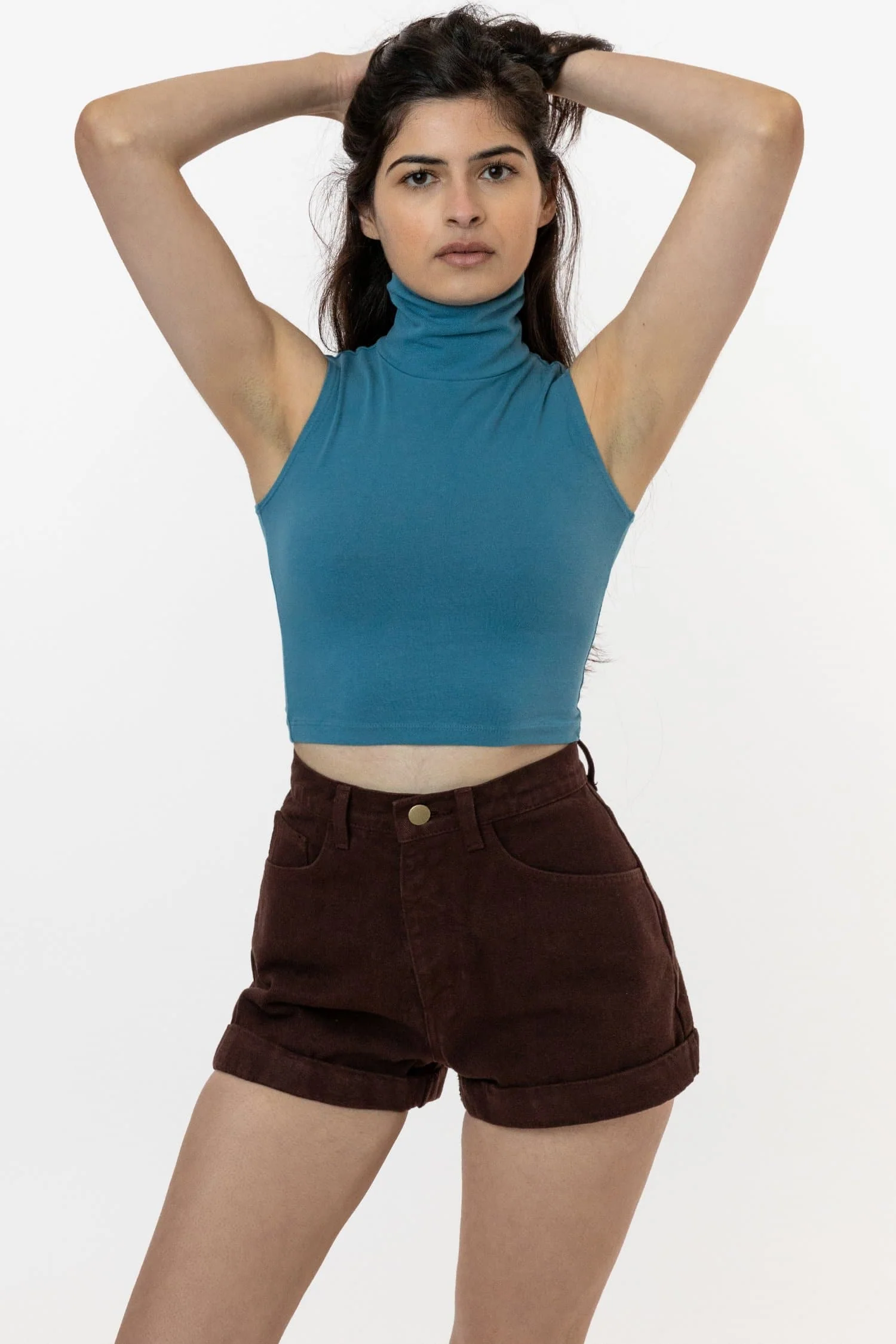 83073GD - Garment Dye Sleeveless Turtleneck Crop Top - Image 12
