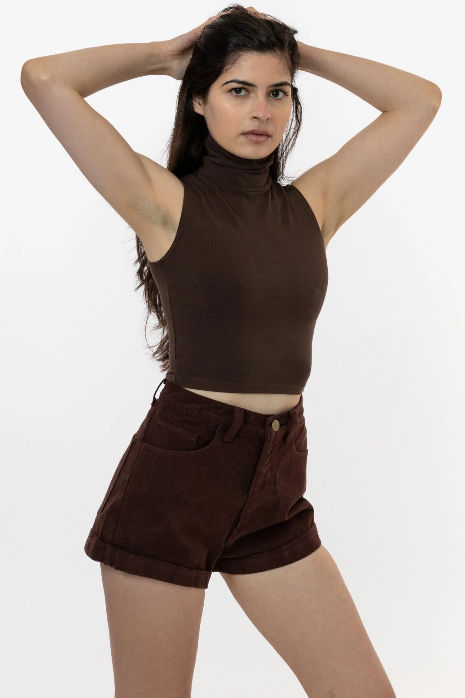 83073GD - Garment Dye Sleeveless Turtleneck Crop Top - Image 15