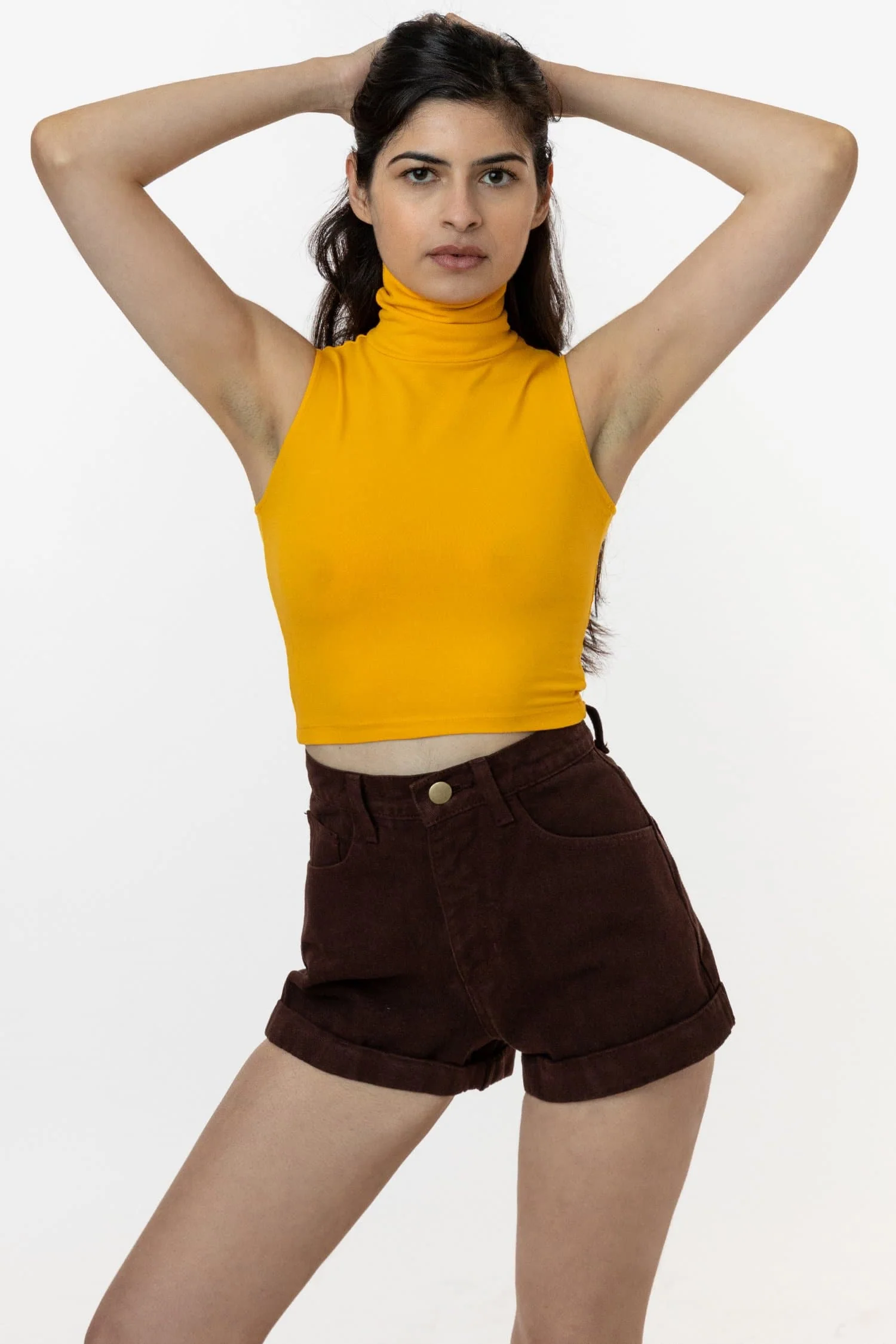 83073GD - Garment Dye Sleeveless Turtleneck Crop Top - Image 9