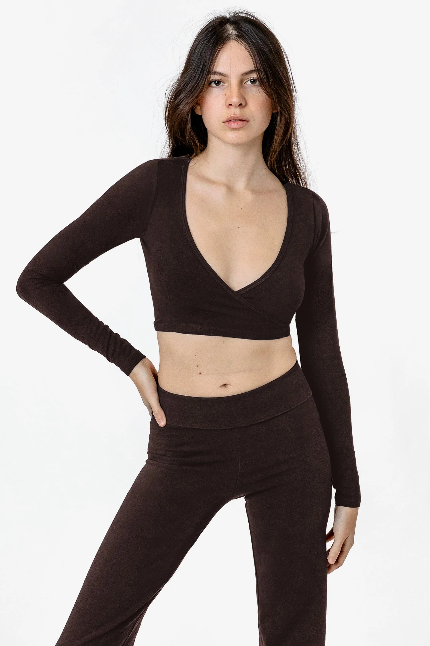83077GD - Garment Dye Long Sleeve Wrap Top - Image 11