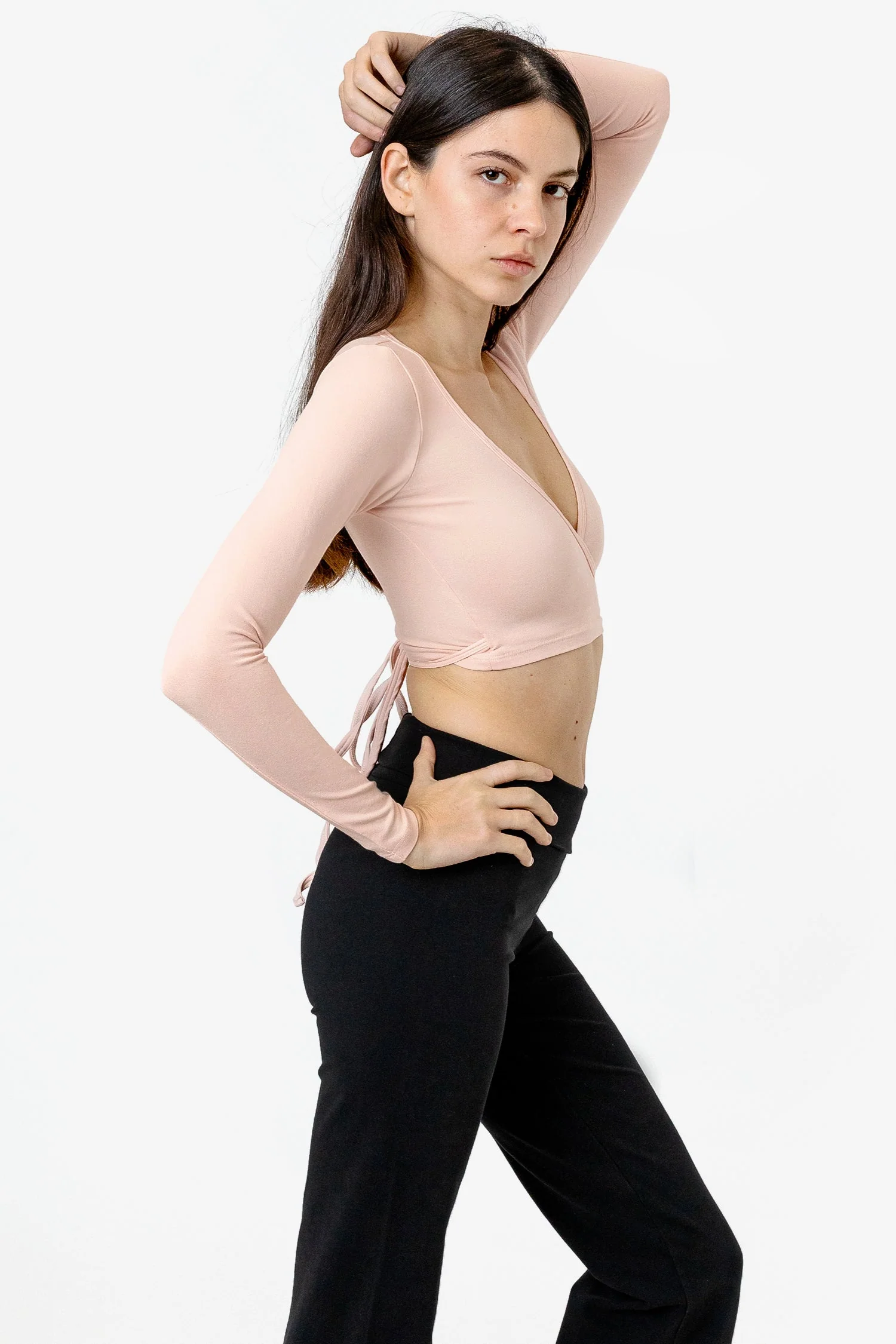 83077GD - Garment Dye Long Sleeve Wrap Top - Image 12