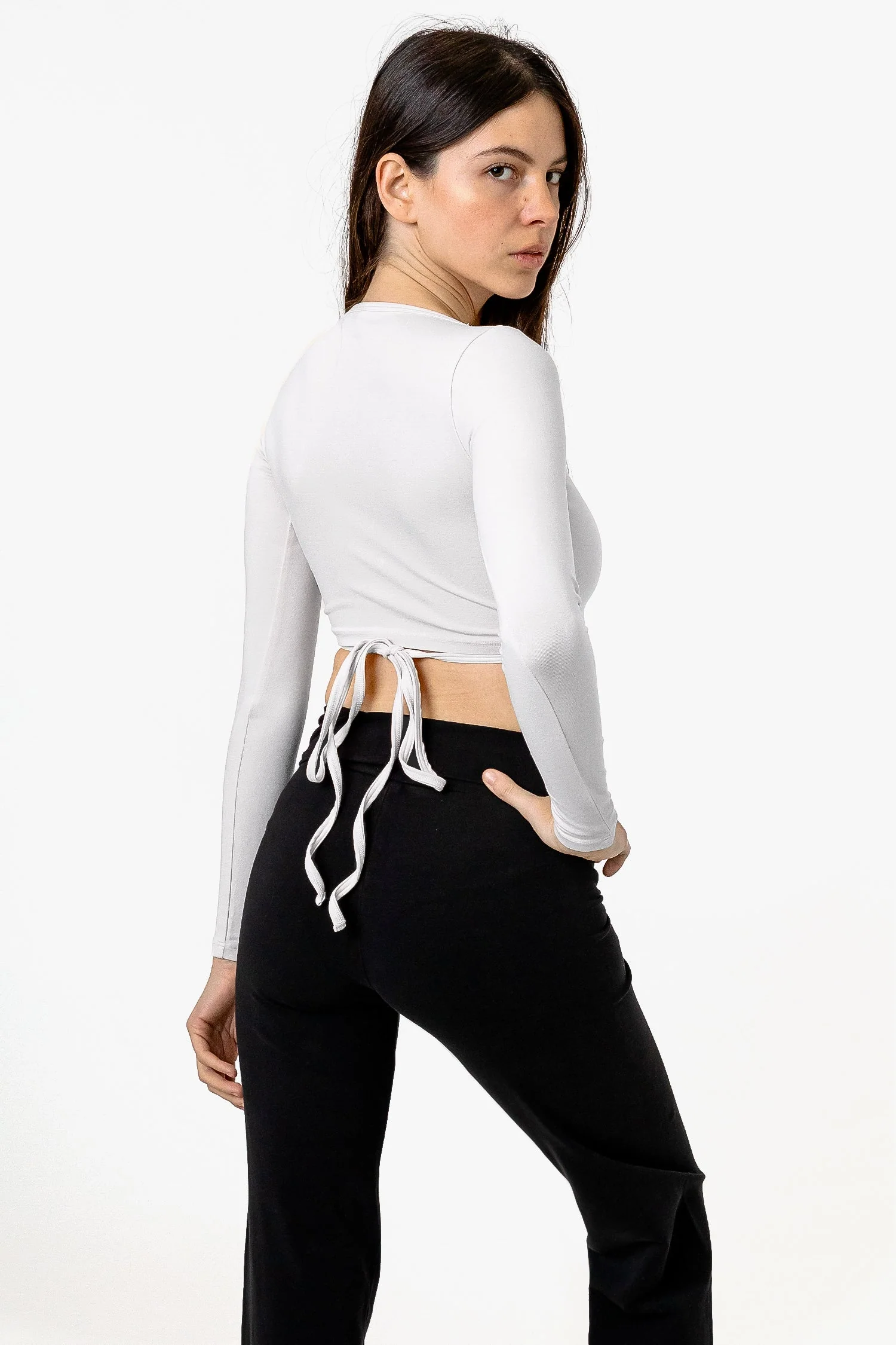 83077GD - Garment Dye Long Sleeve Wrap Top - Image 14