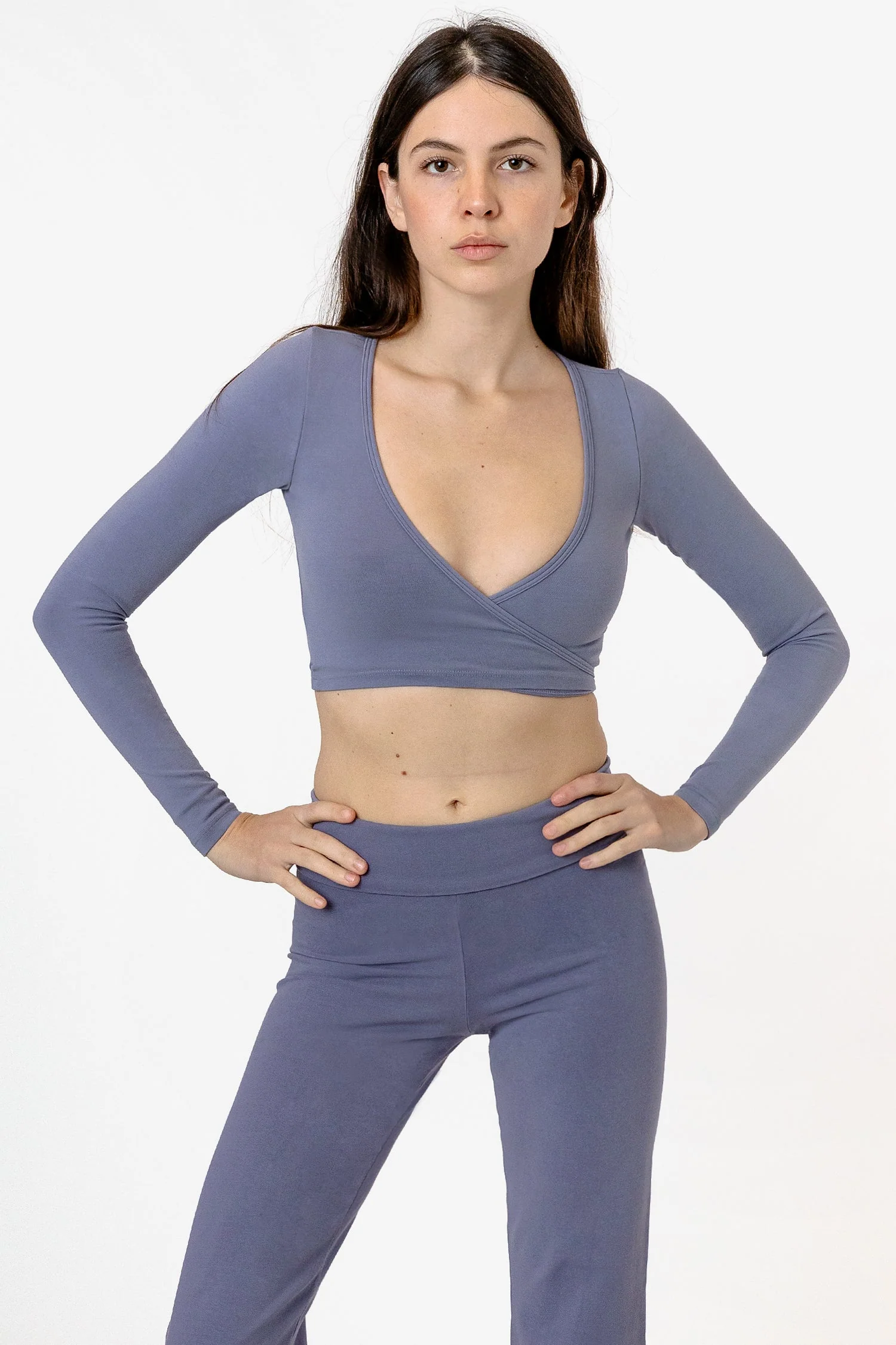 83077GD - Garment Dye Long Sleeve Wrap Top - Image 20
