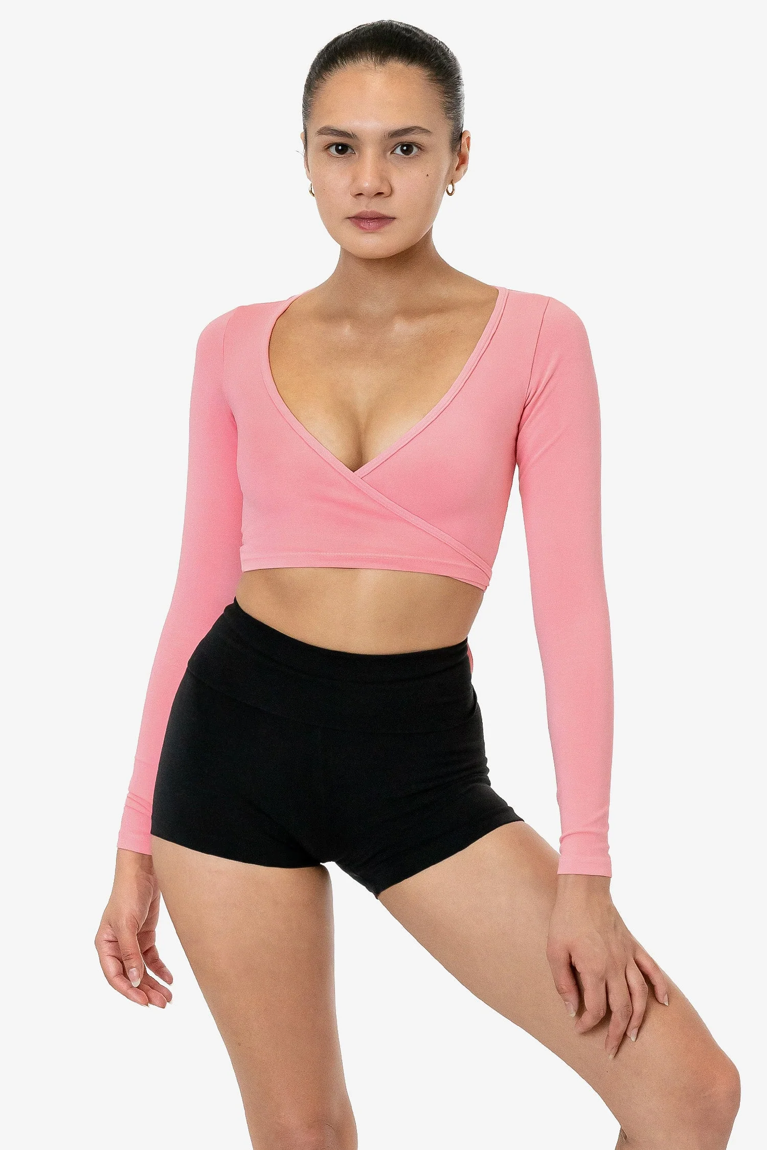 83077GD - Garment Dye Long Sleeve Wrap Top - Image 5