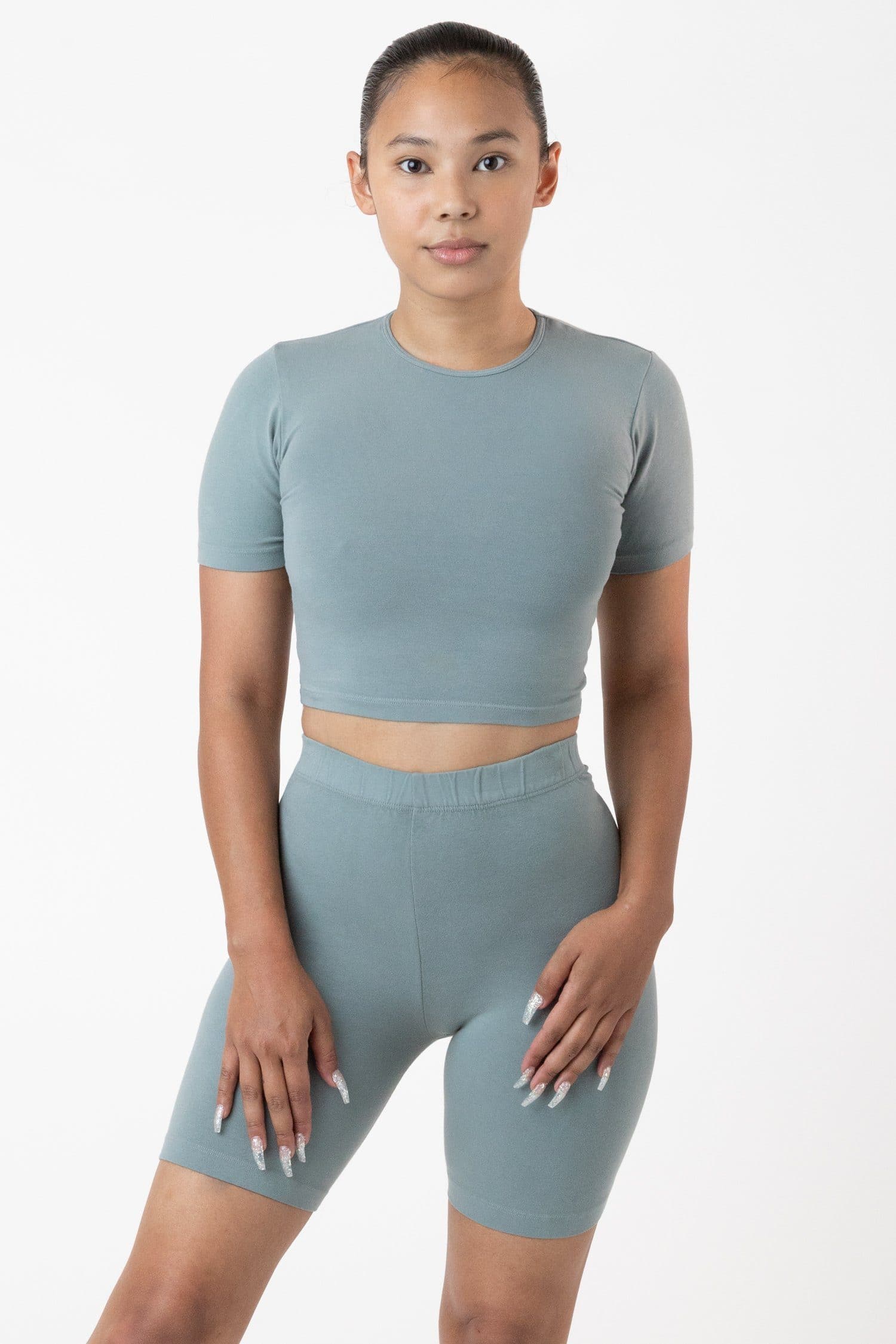 83078GD - Garment Dye Short Sleeve Crop Top - Image 3