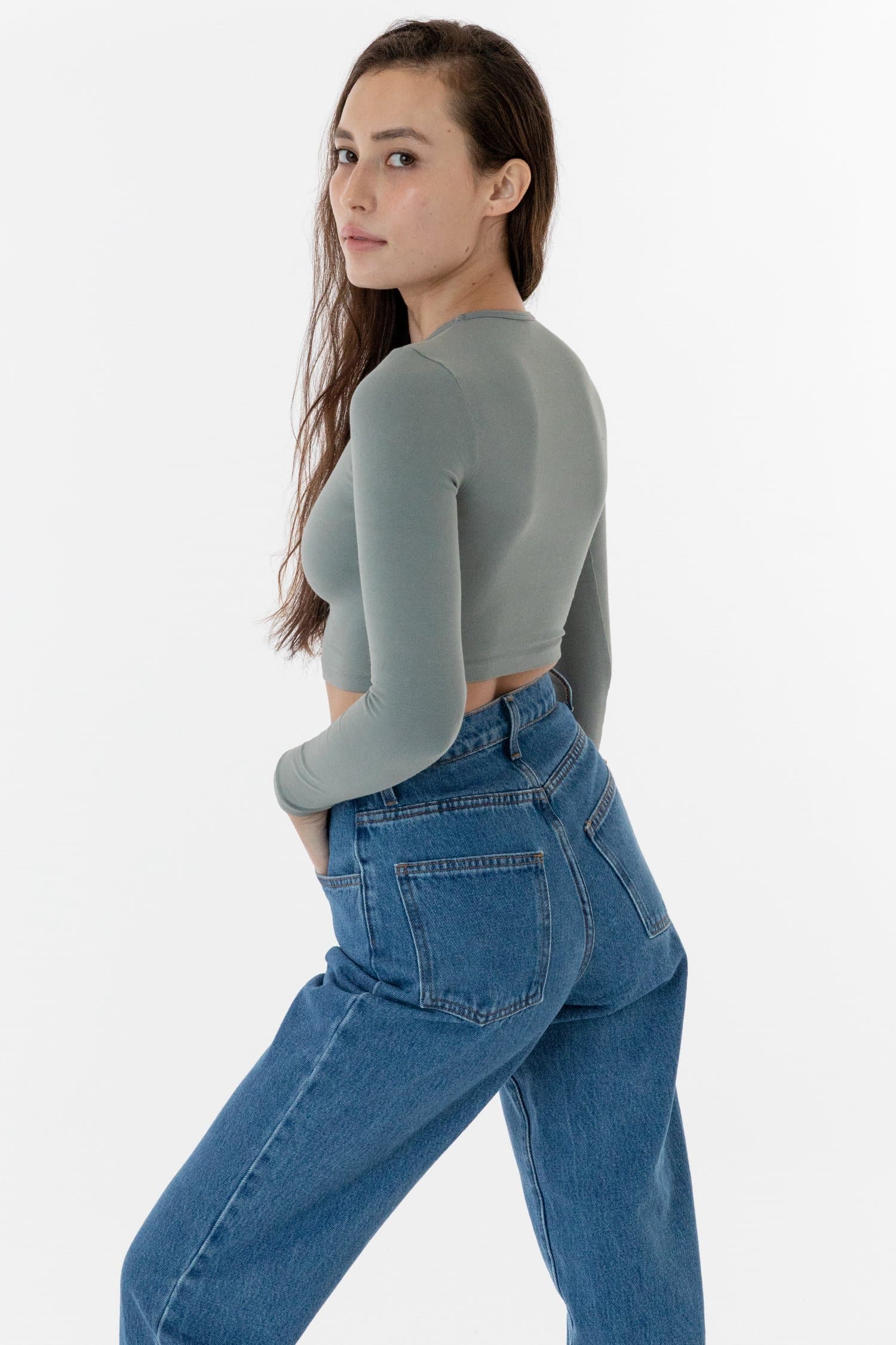 83079GD - Garment Dye Long Sleeve Crop Top - Image 12