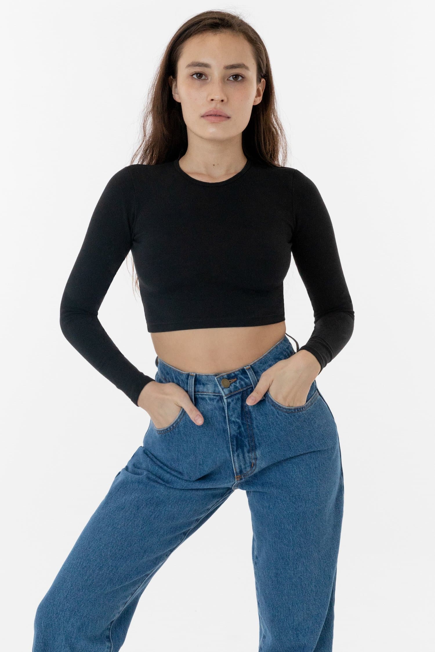 83079GD - Garment Dye Long Sleeve Crop Top - Image 3