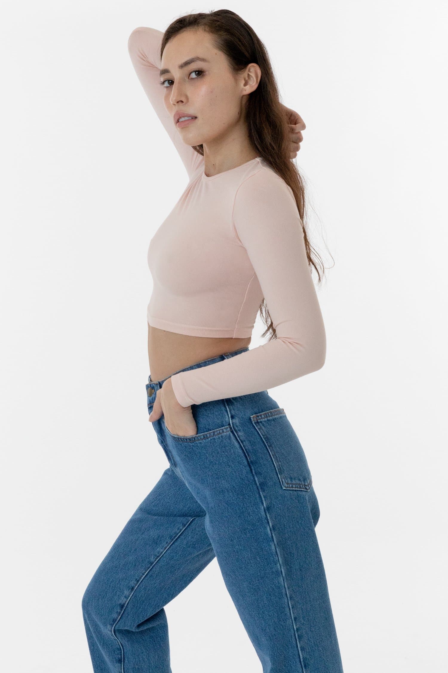 83079GD - Garment Dye Long Sleeve Crop Top - Image 5