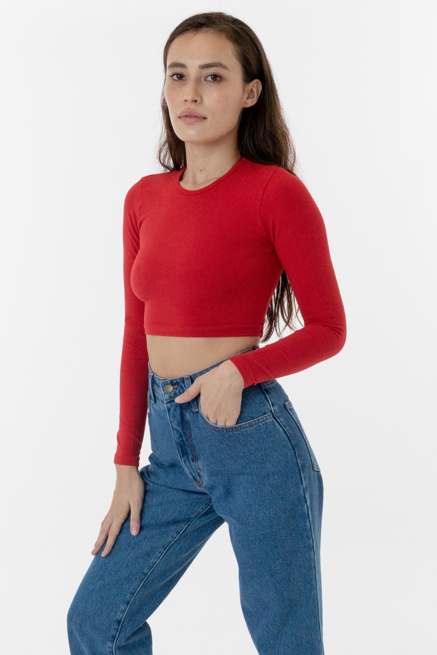 83079GD - Garment Dye Long Sleeve Crop Top - Image 6