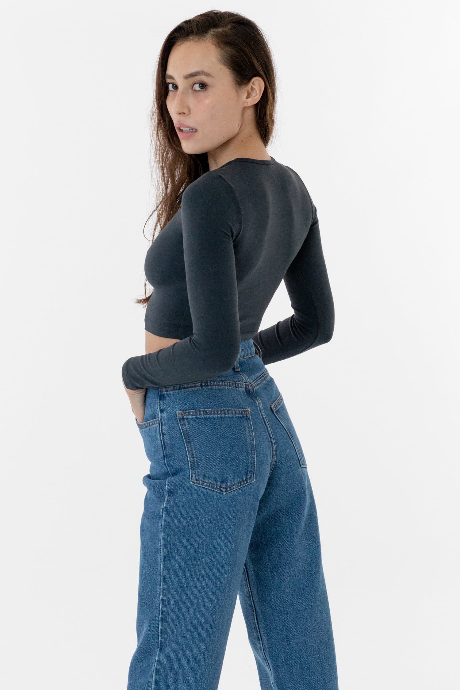 83079GD - Garment Dye Long Sleeve Crop Top - Image 8