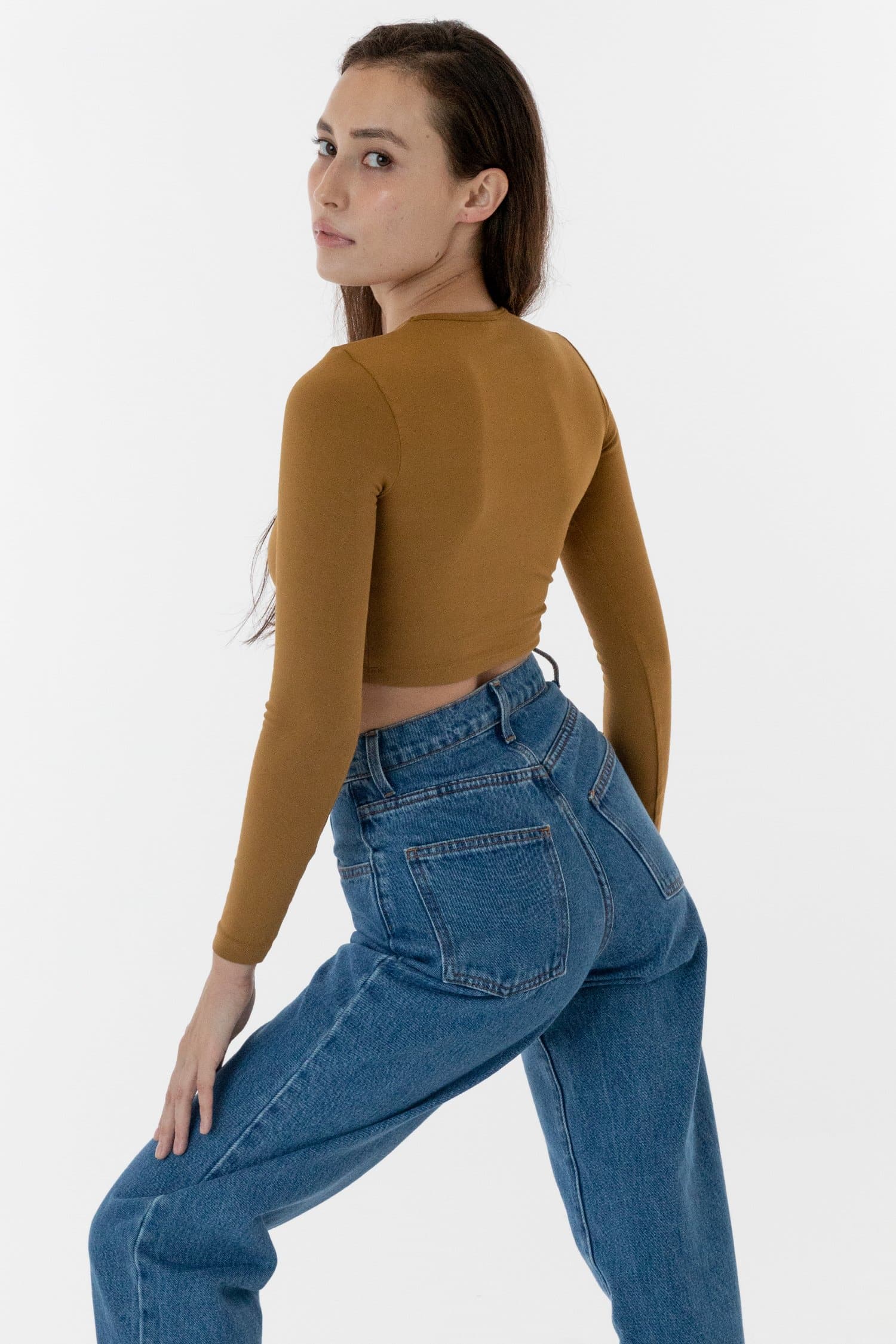83079GD - Garment Dye Long Sleeve Crop Top - Image 9