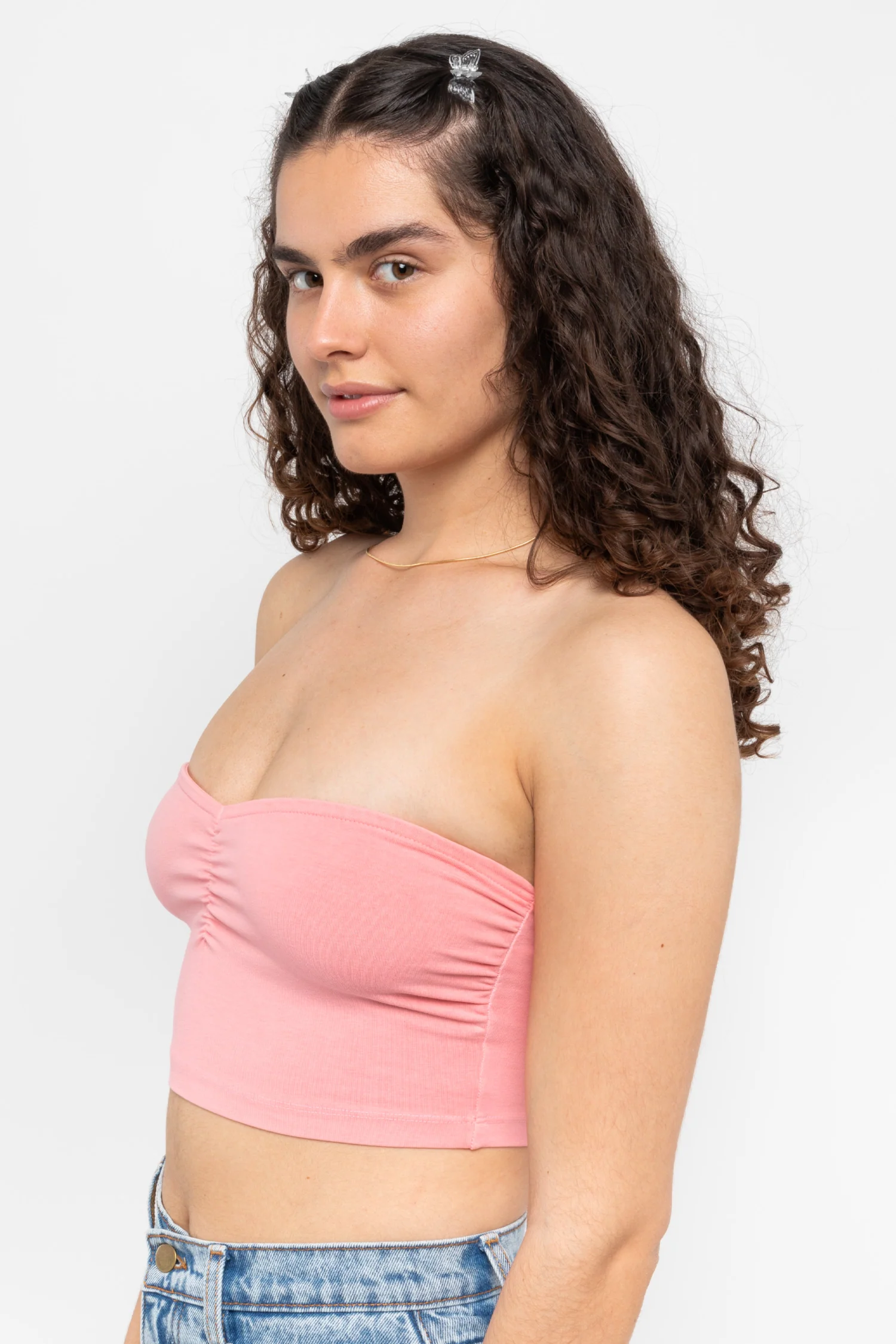 8337GD - Garment Dye Ruched Front Tube Top - Image 15