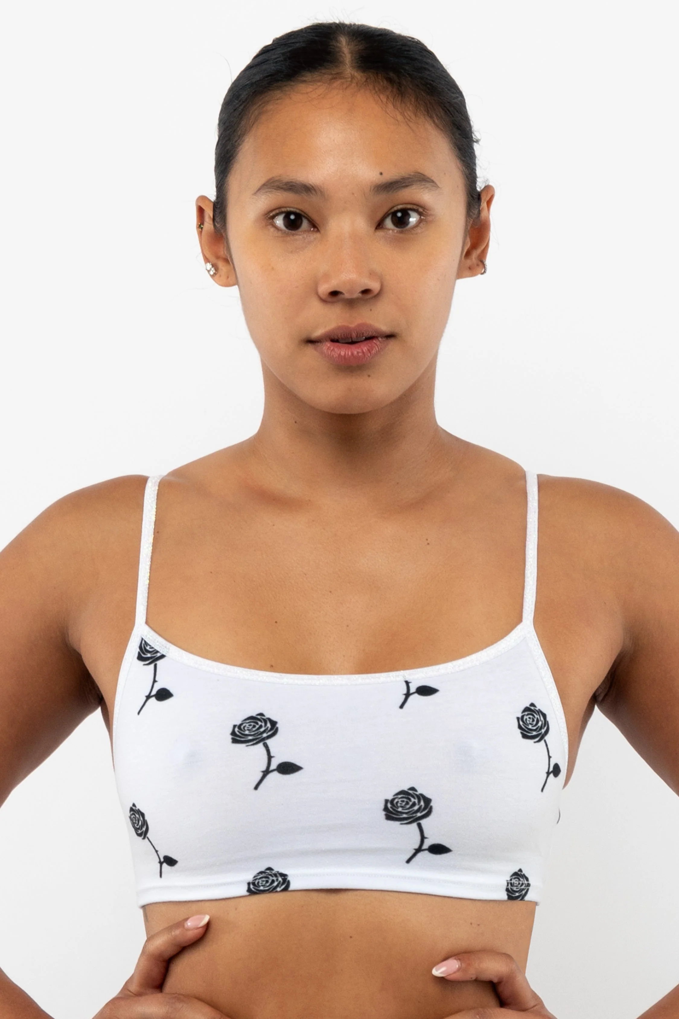8370P - Printed Spaghetti Crop Top - Image 2