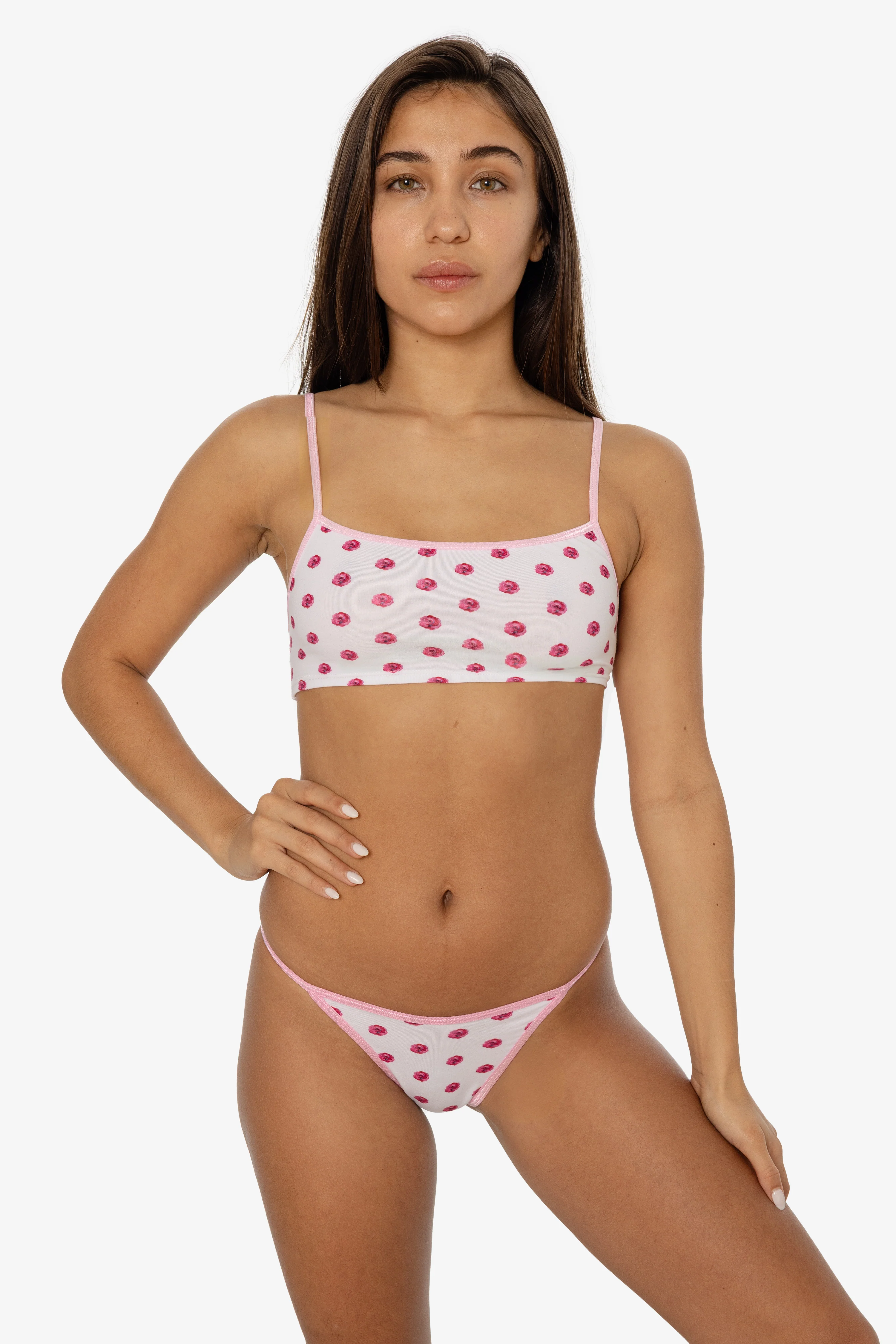 8370P - Printed Spaghetti Crop Top - Image 6