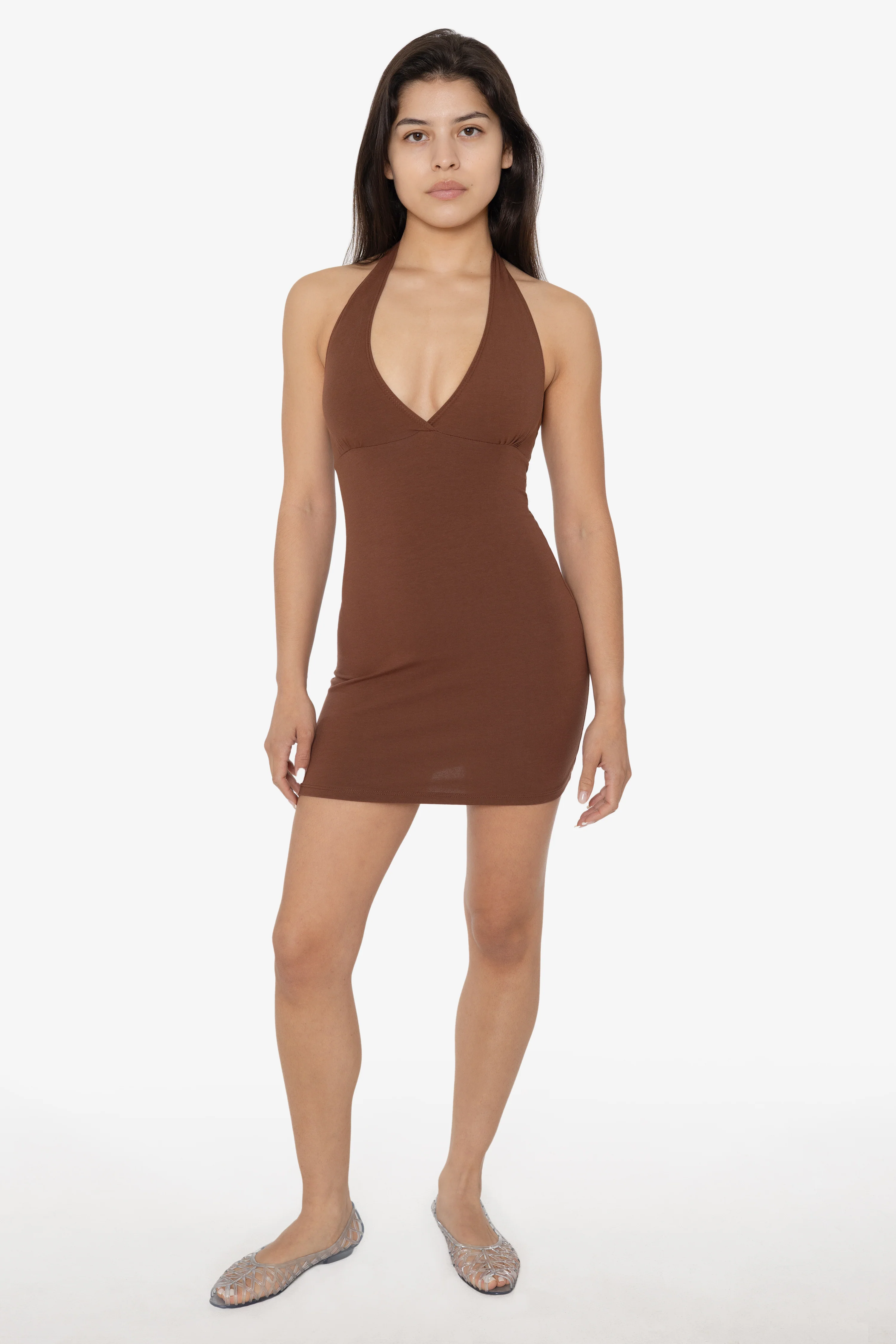 8372 - Cotton Spandex Halter Mini Dress - Image 21