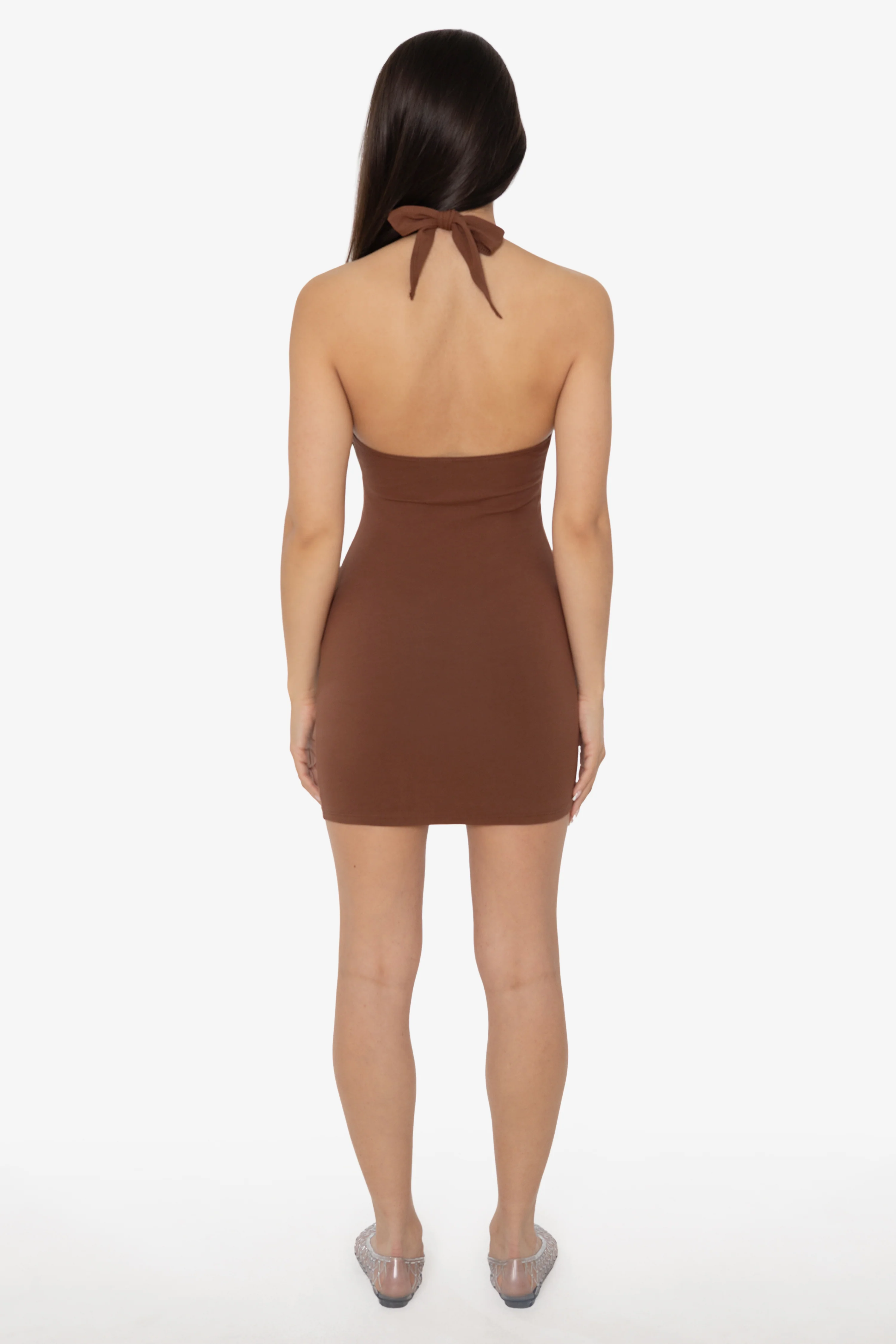 8372 - Cotton Spandex Halter Mini Dress - Image 22