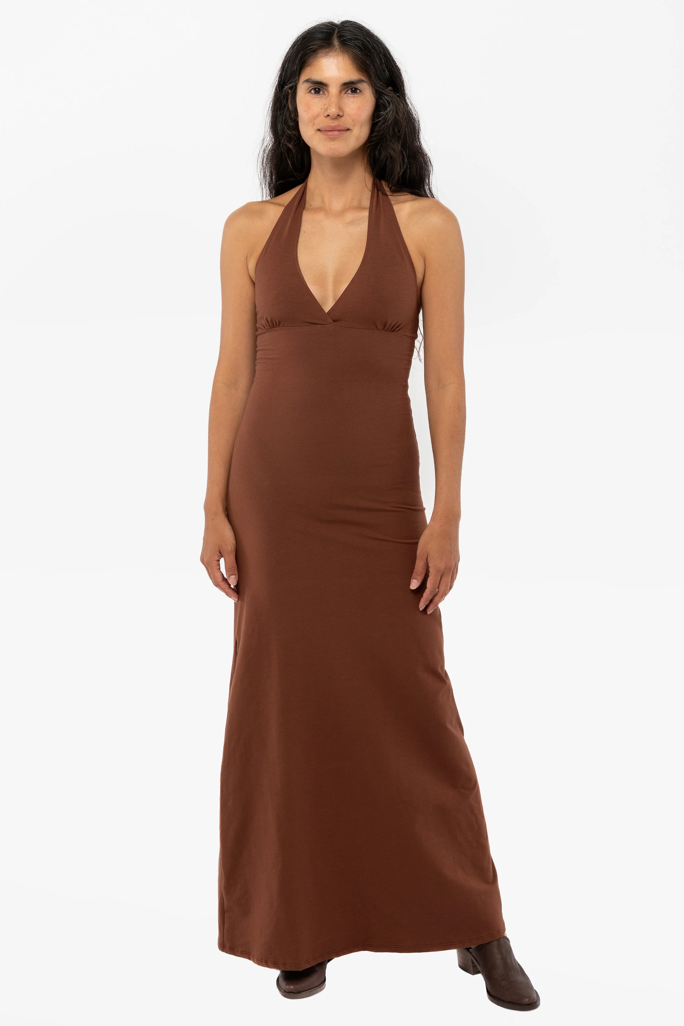 8374 - Cotton Spandex Halter Maxi Dress - Image 11