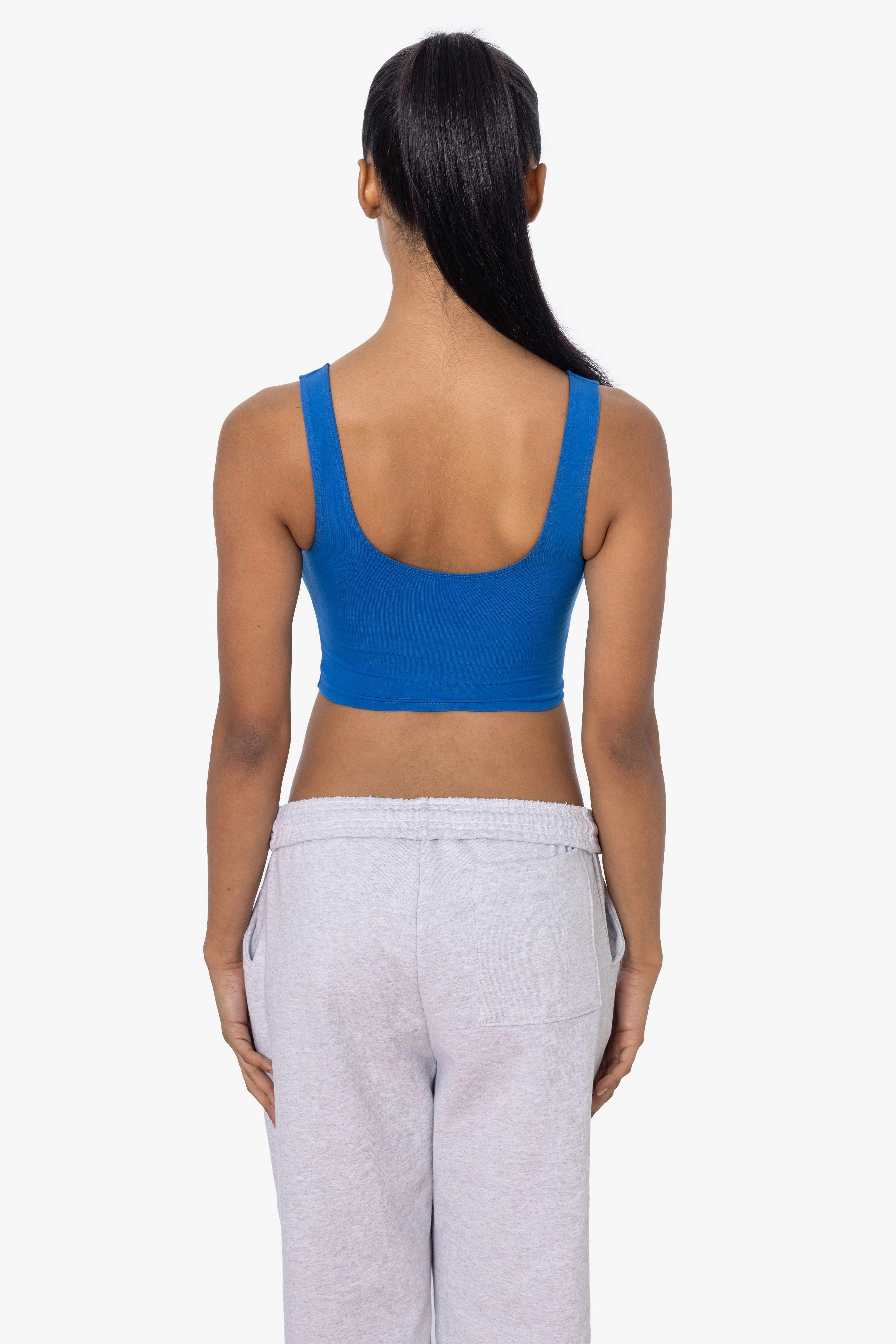 8383 - Cotton Spandex Tank Crop Top - Image 2