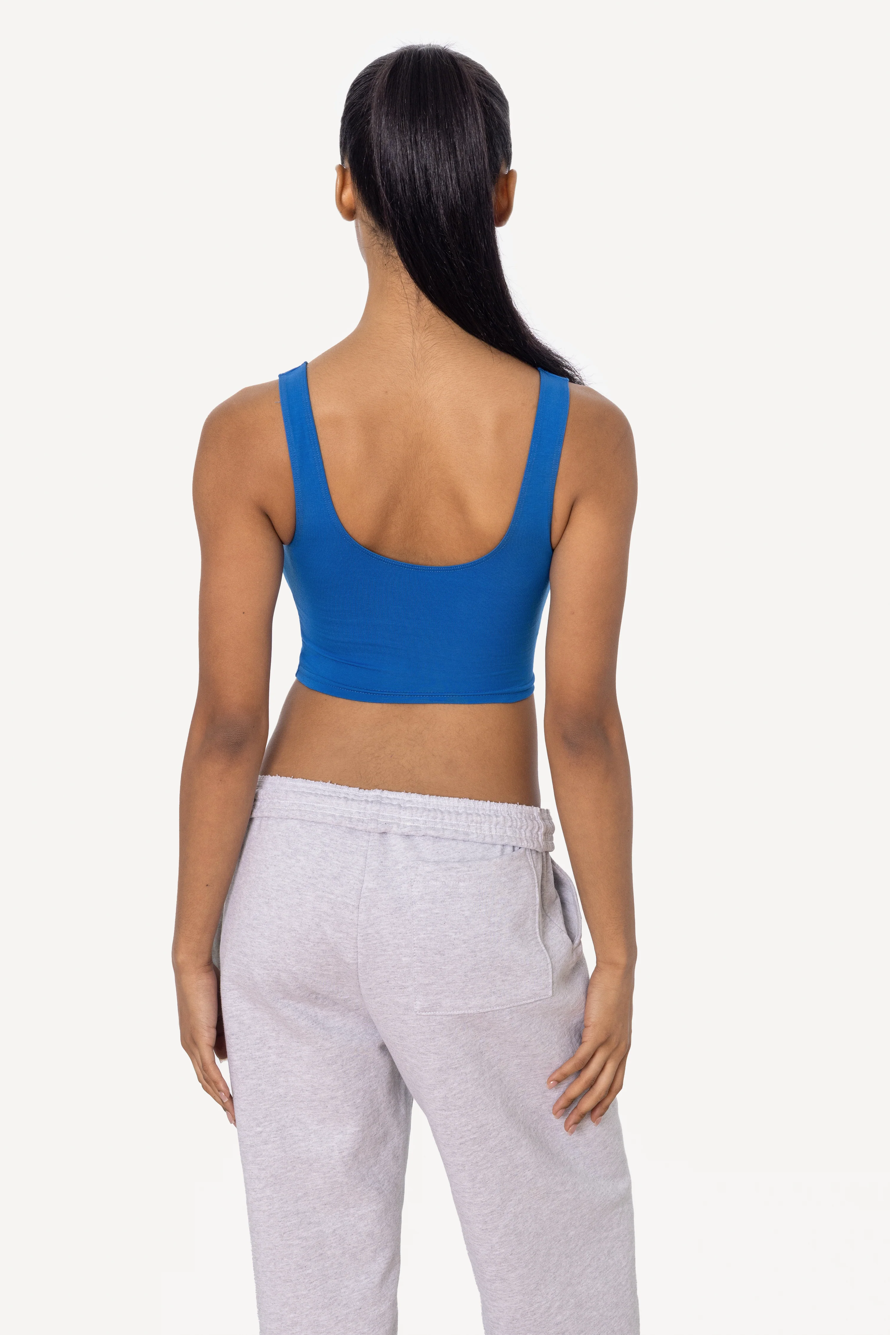 8383 - Cotton Spandex Tank Crop Top - Image 3