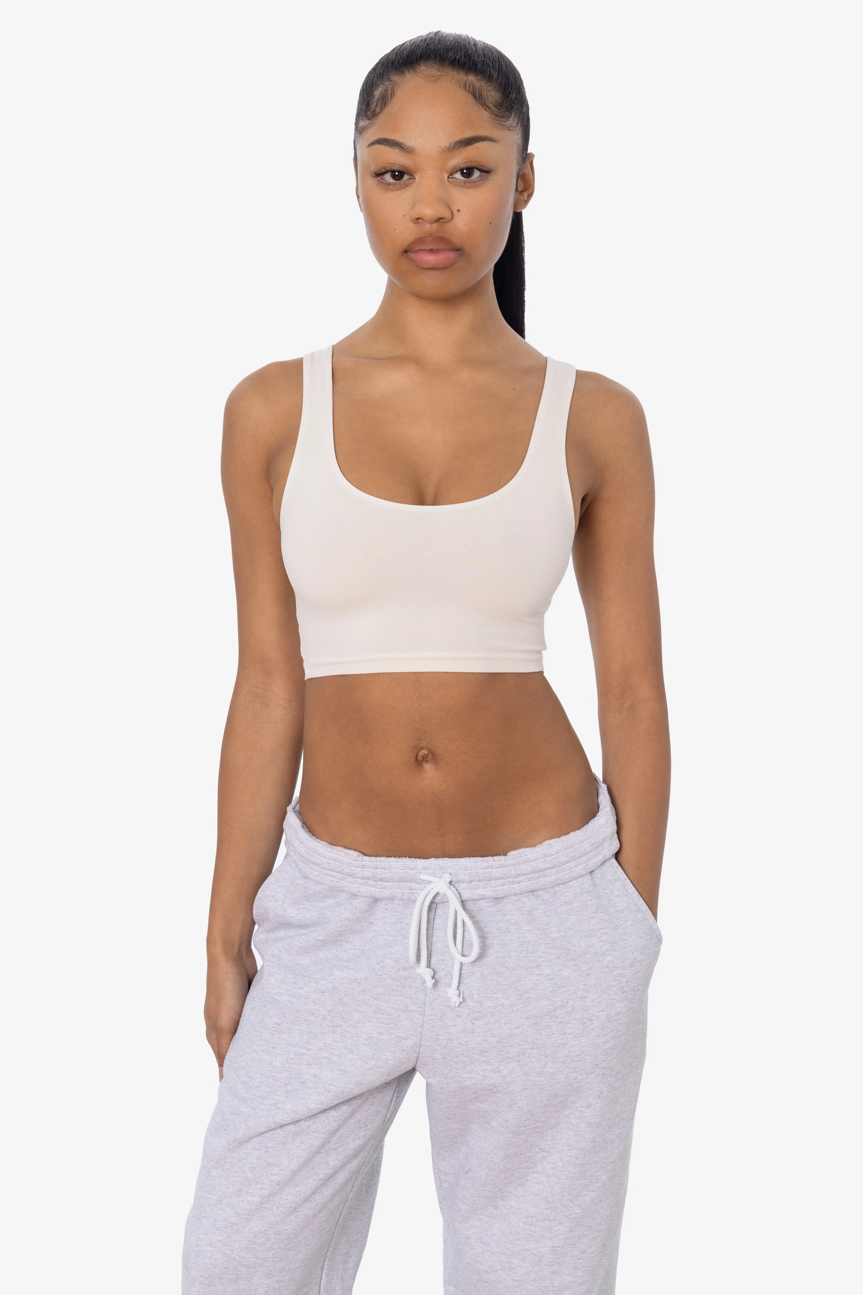 8383 - Cotton Spandex Tank Crop Top - Image 4