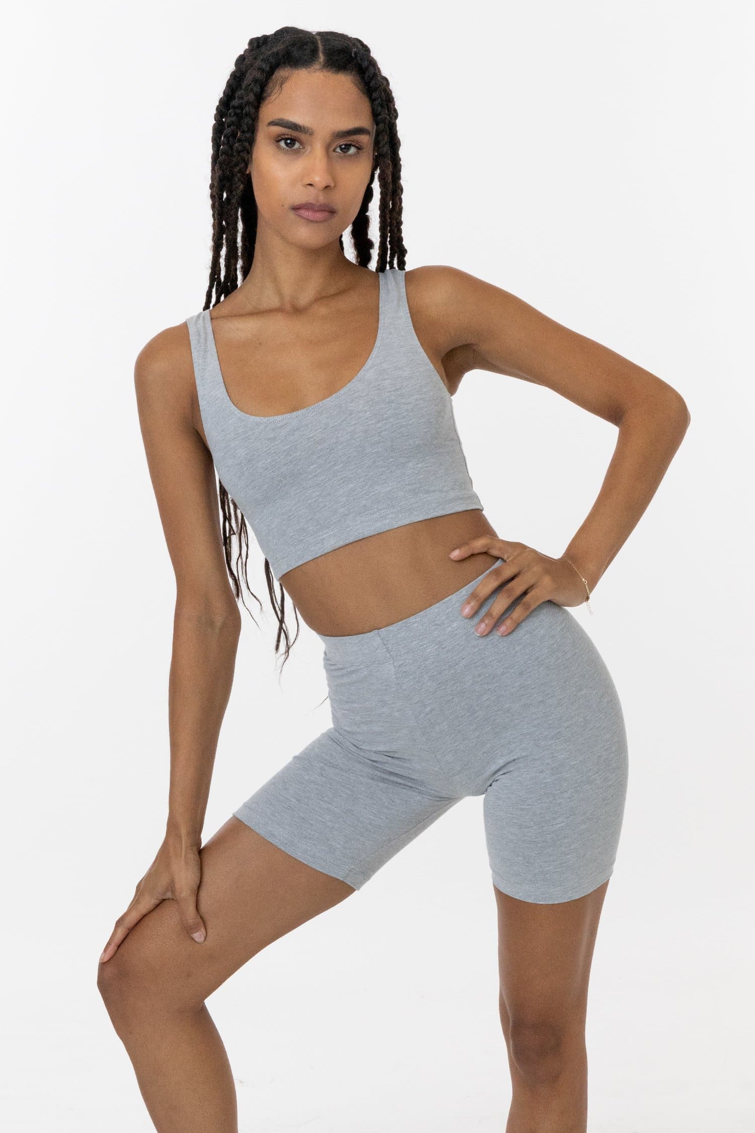 8383 - Cotton Spandex Tank Crop Top - Image 47