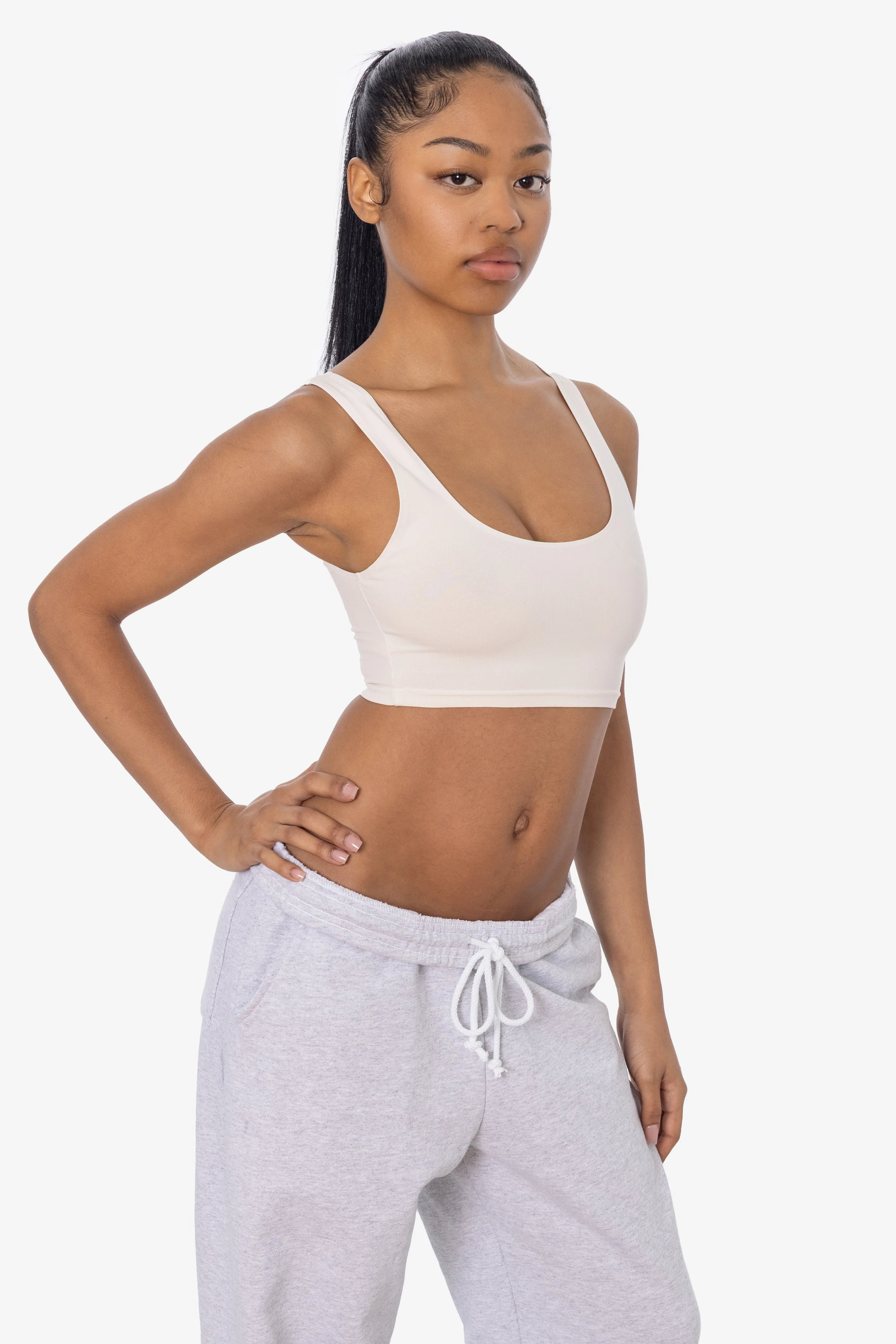 8383 - Cotton Spandex Tank Crop Top - Image 5
