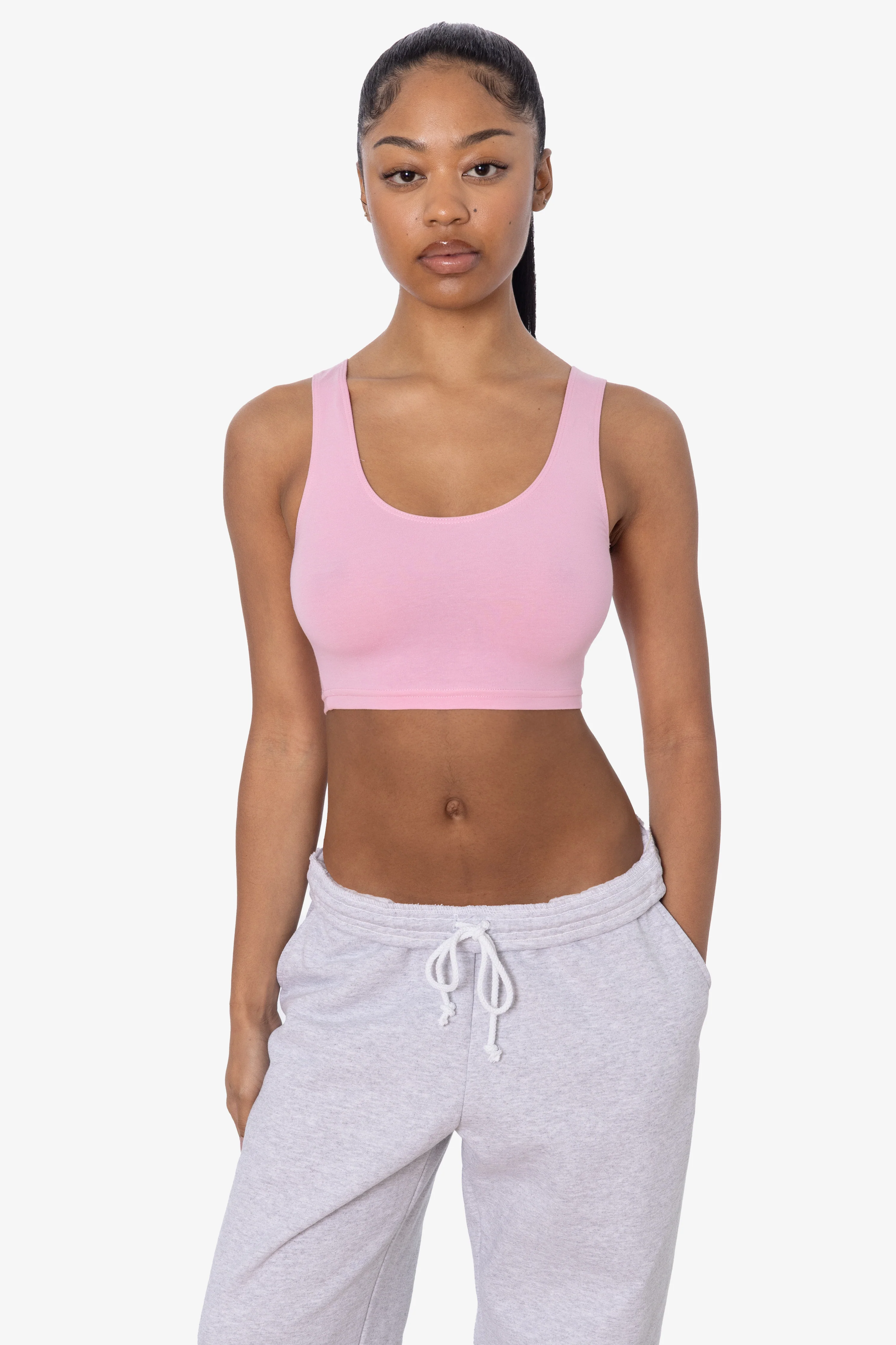 8383 - Cotton Spandex Tank Crop Top - Image 61
