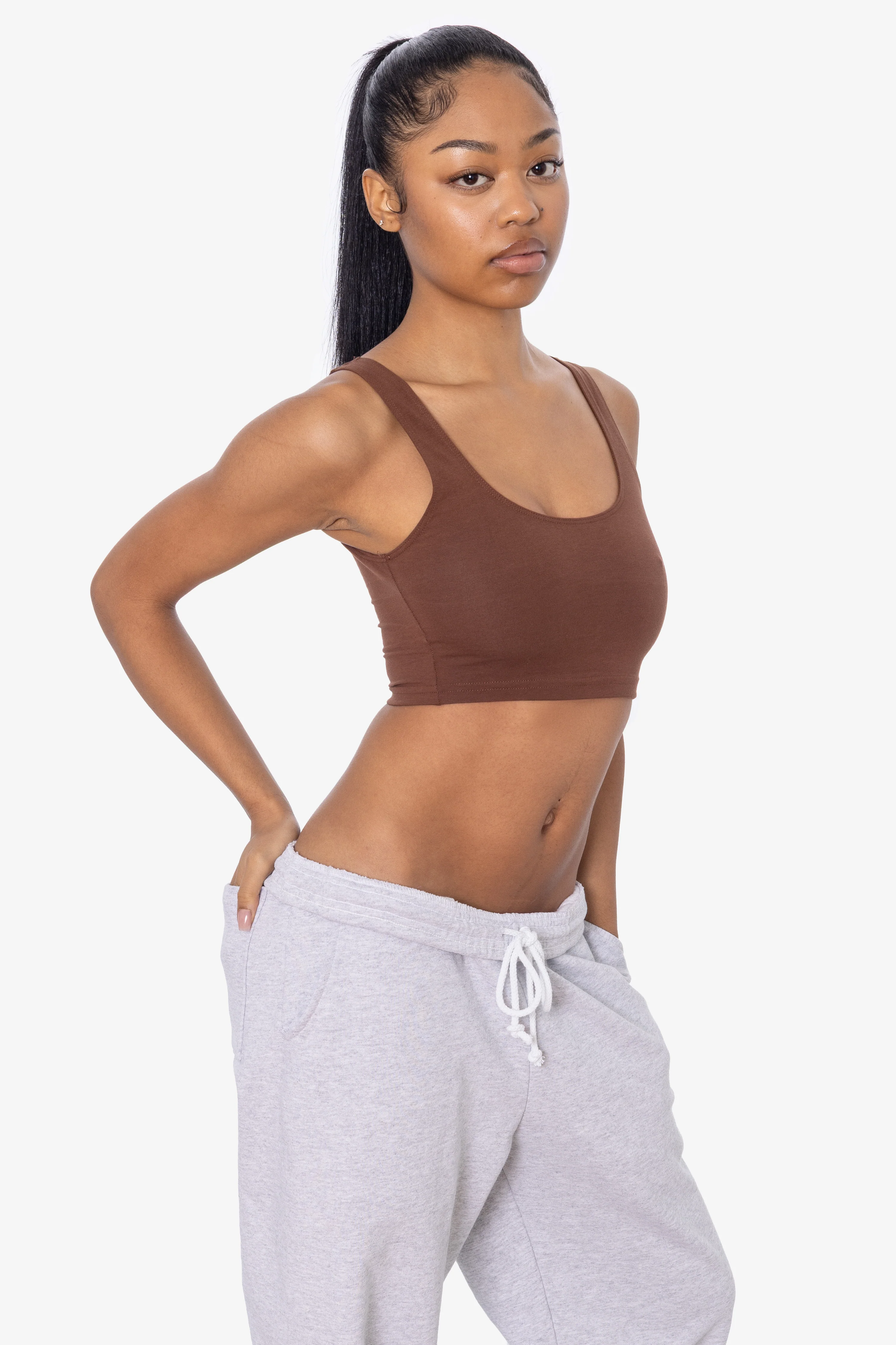 8383 - Cotton Spandex Tank Crop Top - Image 63