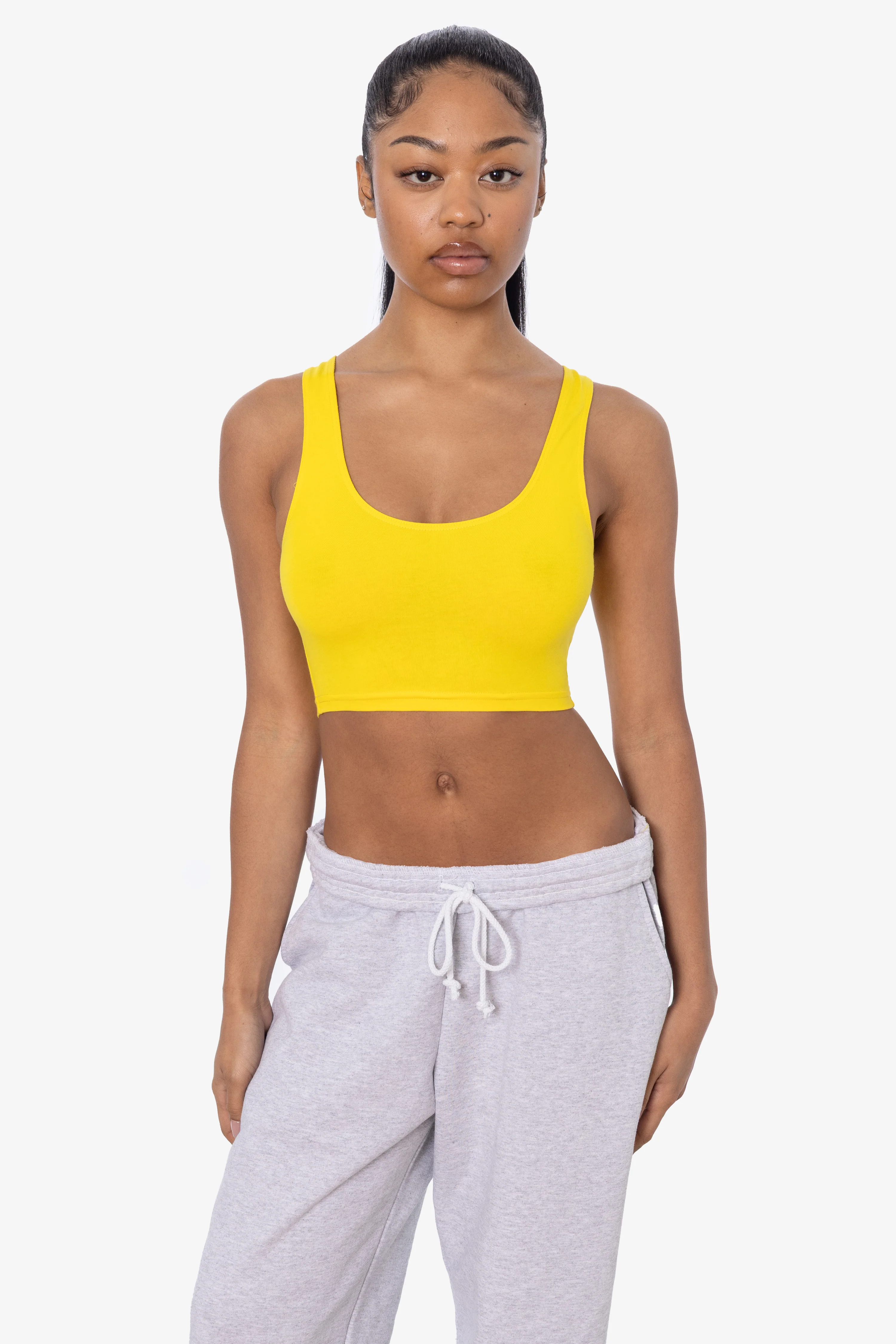 8383 - Cotton Spandex Tank Crop Top - Image 68