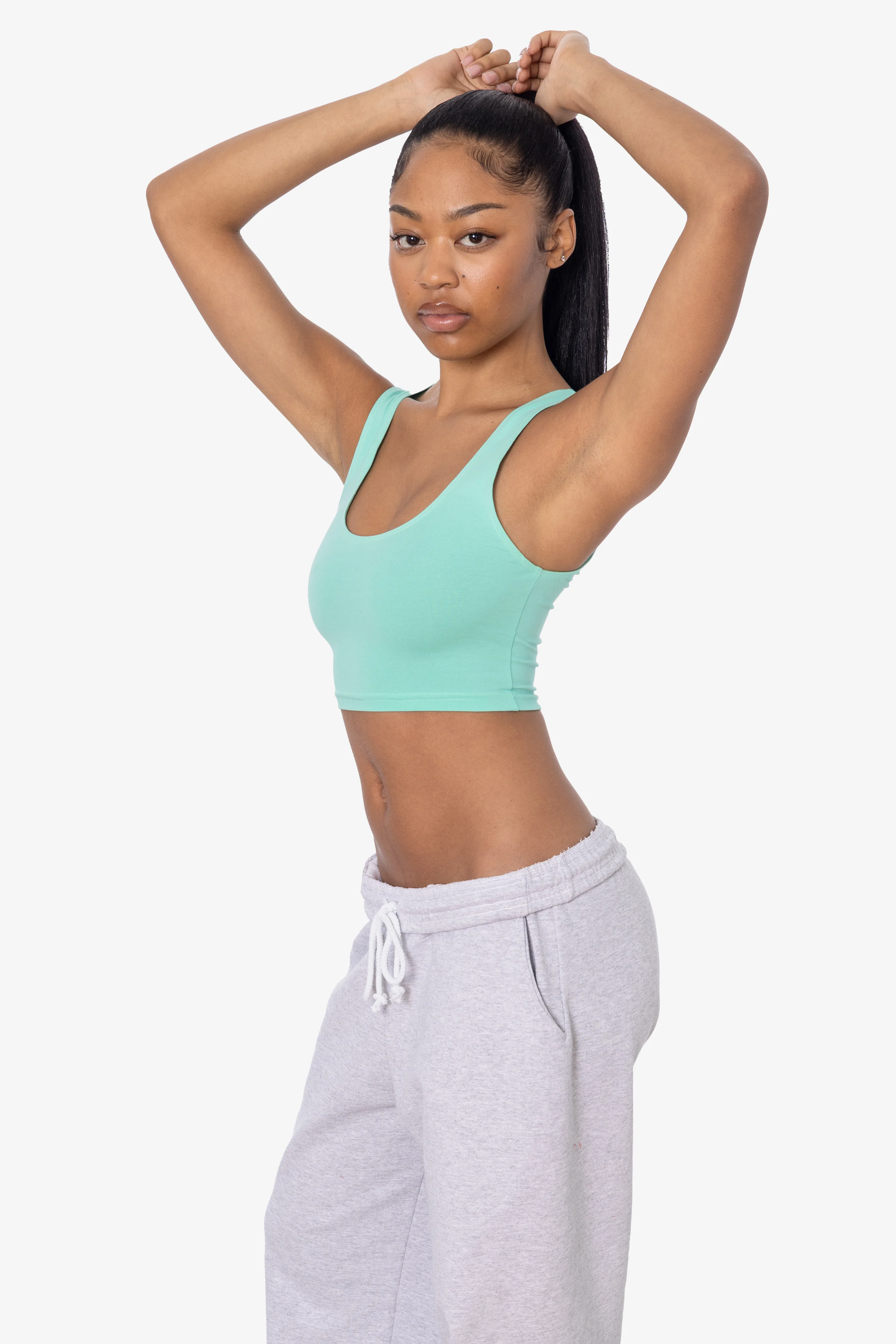 8383 - Cotton Spandex Tank Crop Top - Image 73