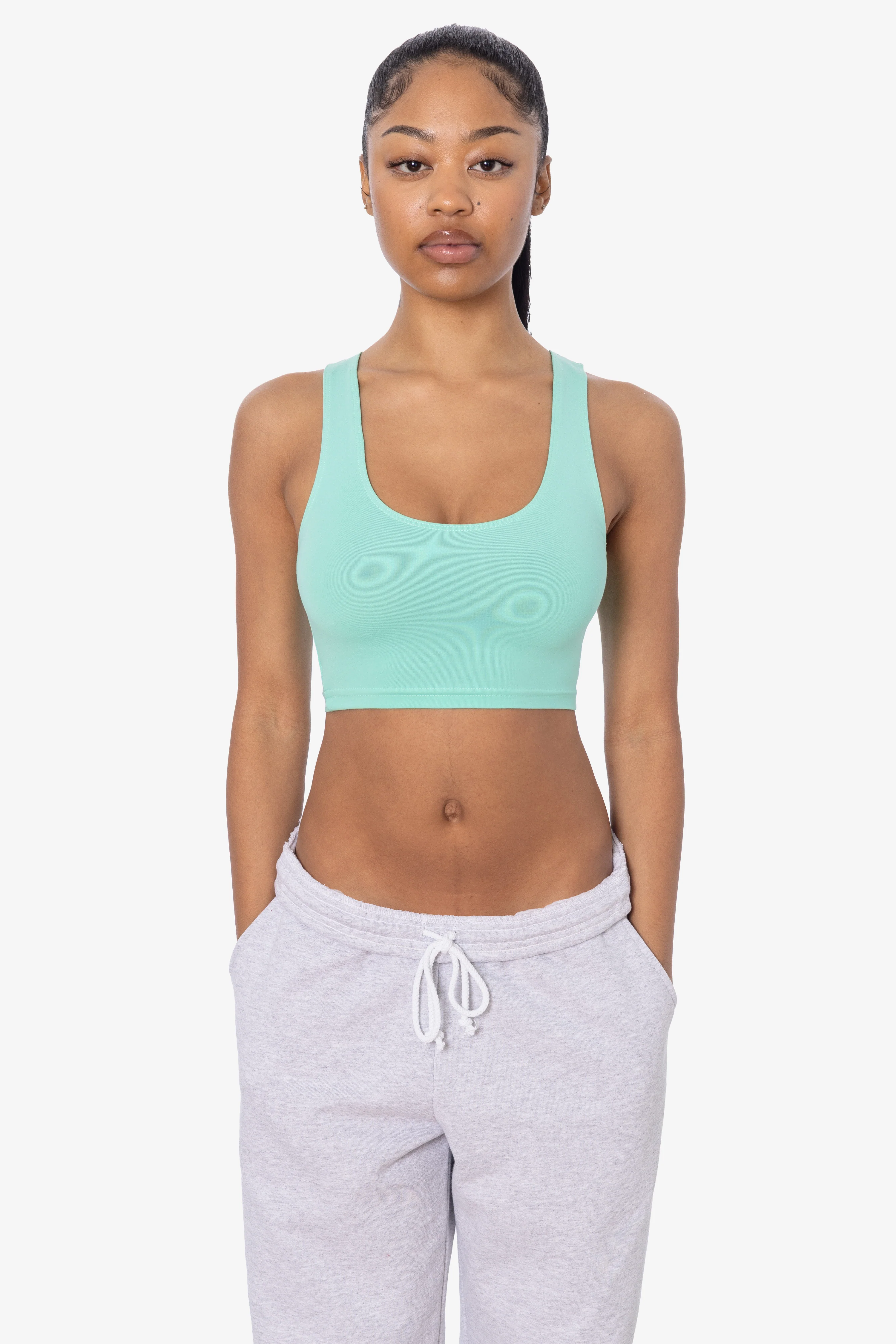 8383 - Cotton Spandex Tank Crop Top - Image 75