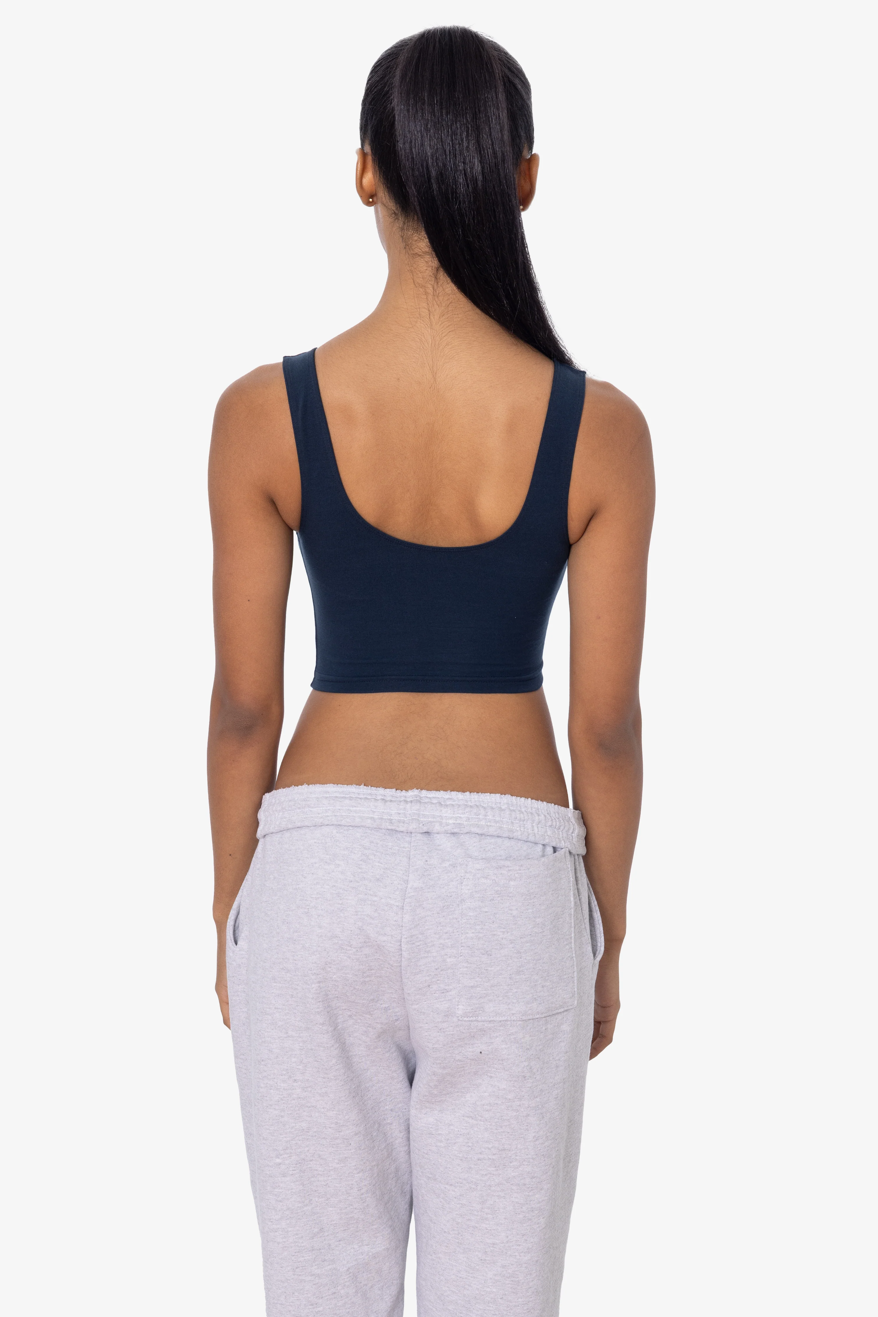 8383 - Cotton Spandex Tank Crop Top - Image 81