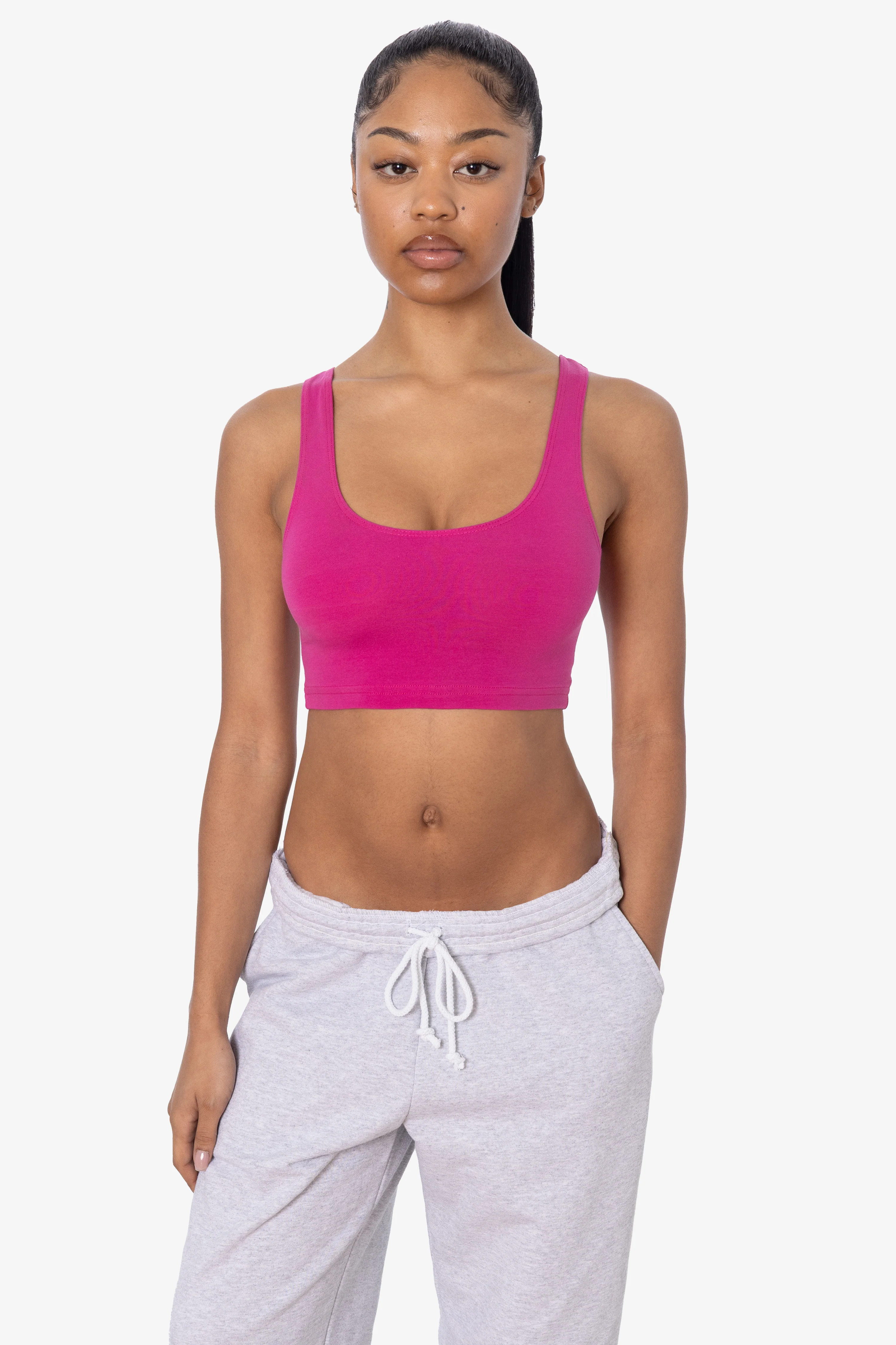 8383 - Cotton Spandex Tank Crop Top - Image 83