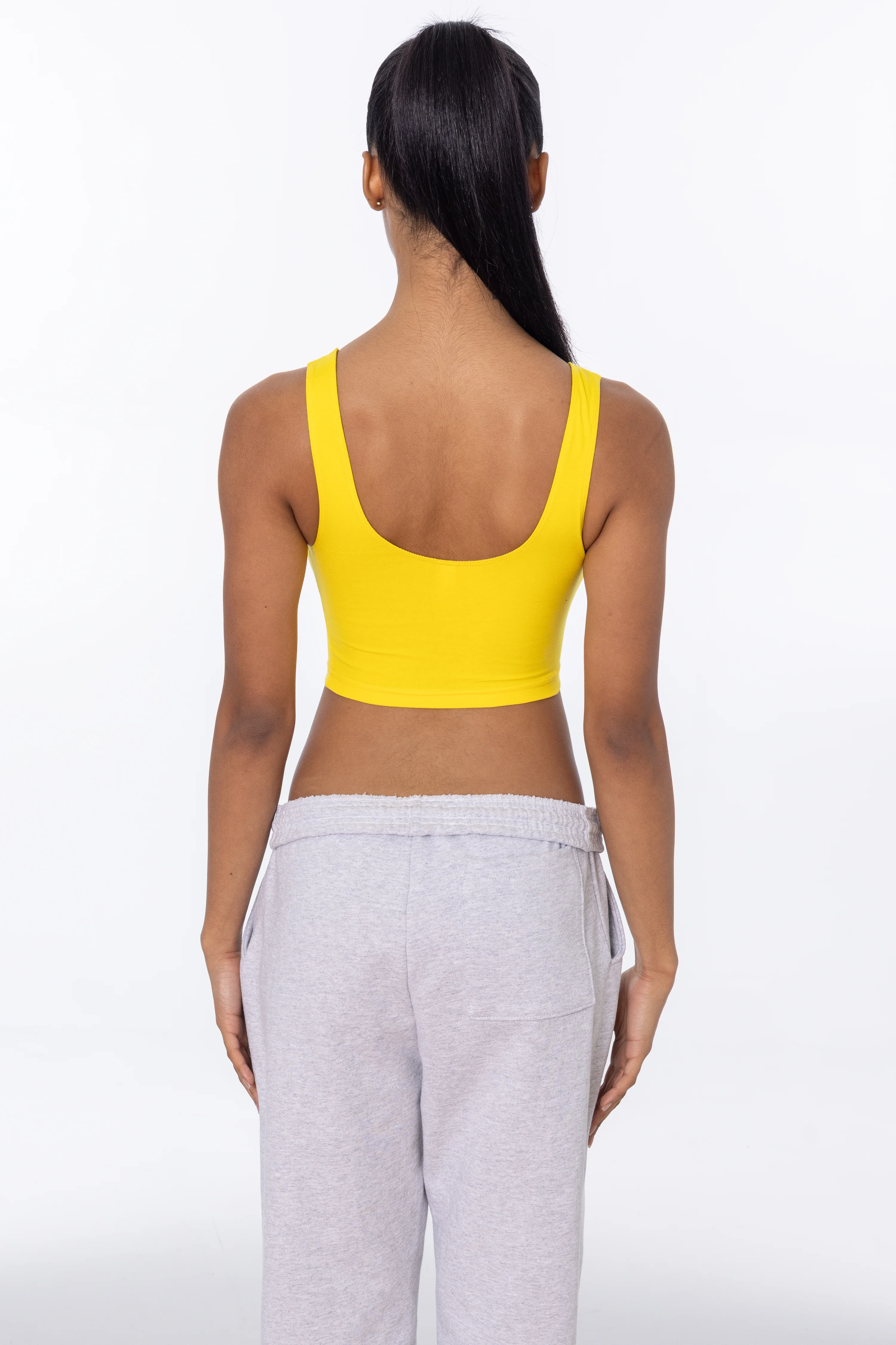 8383 - Cotton Spandex Tank Crop Top - Image 86