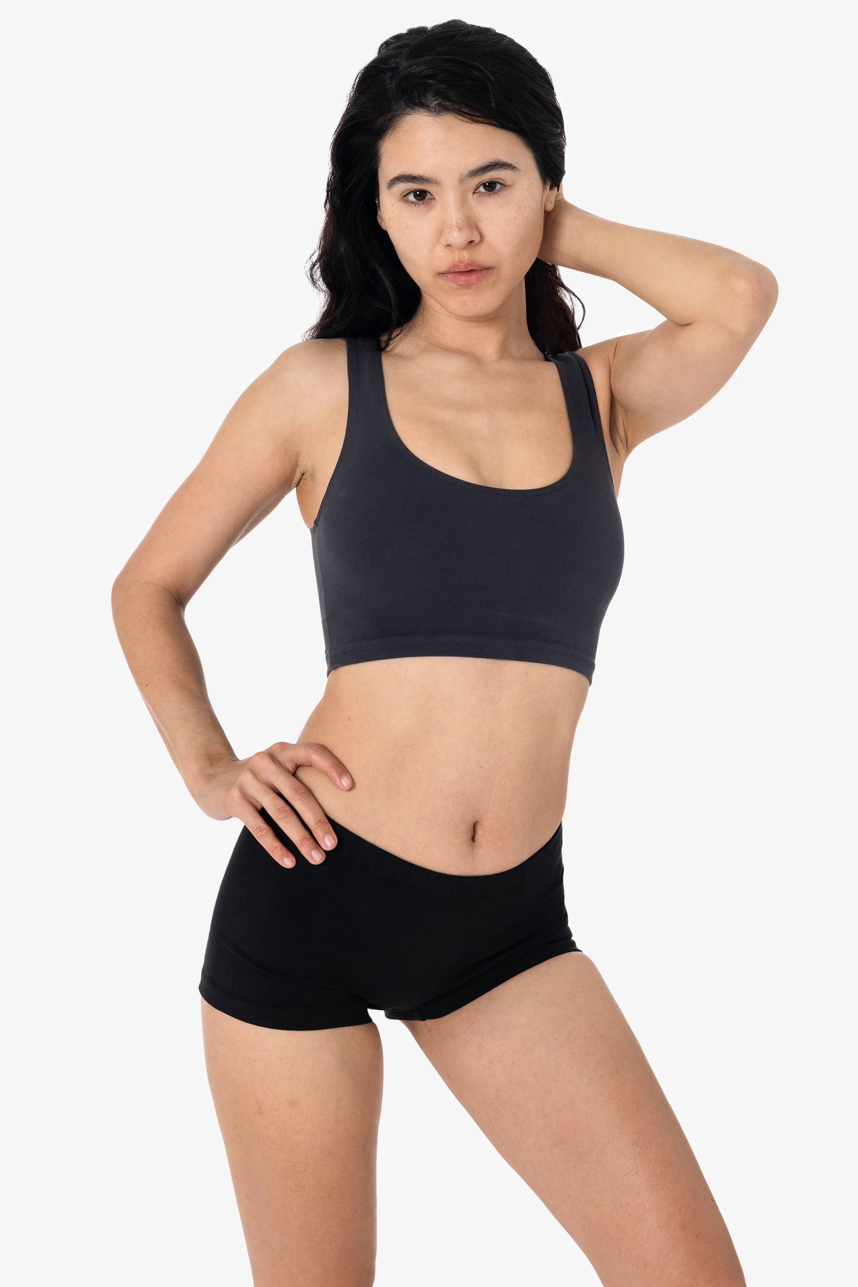 8383GD - Garment Dye Cotton Spandex Crop Tank - Image 3