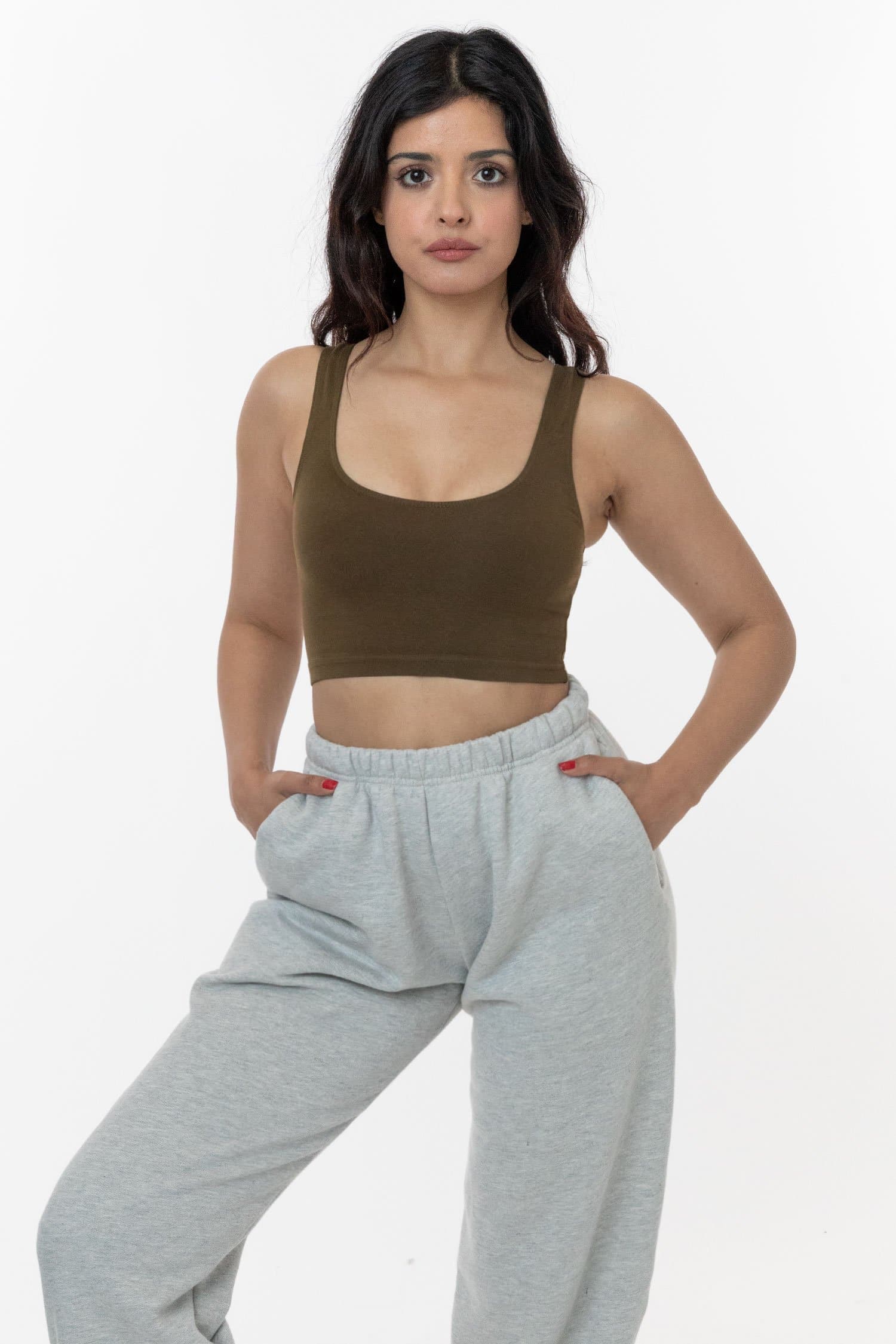 8383GD - Garment Dye Cotton Spandex Crop Tank - Image 30
