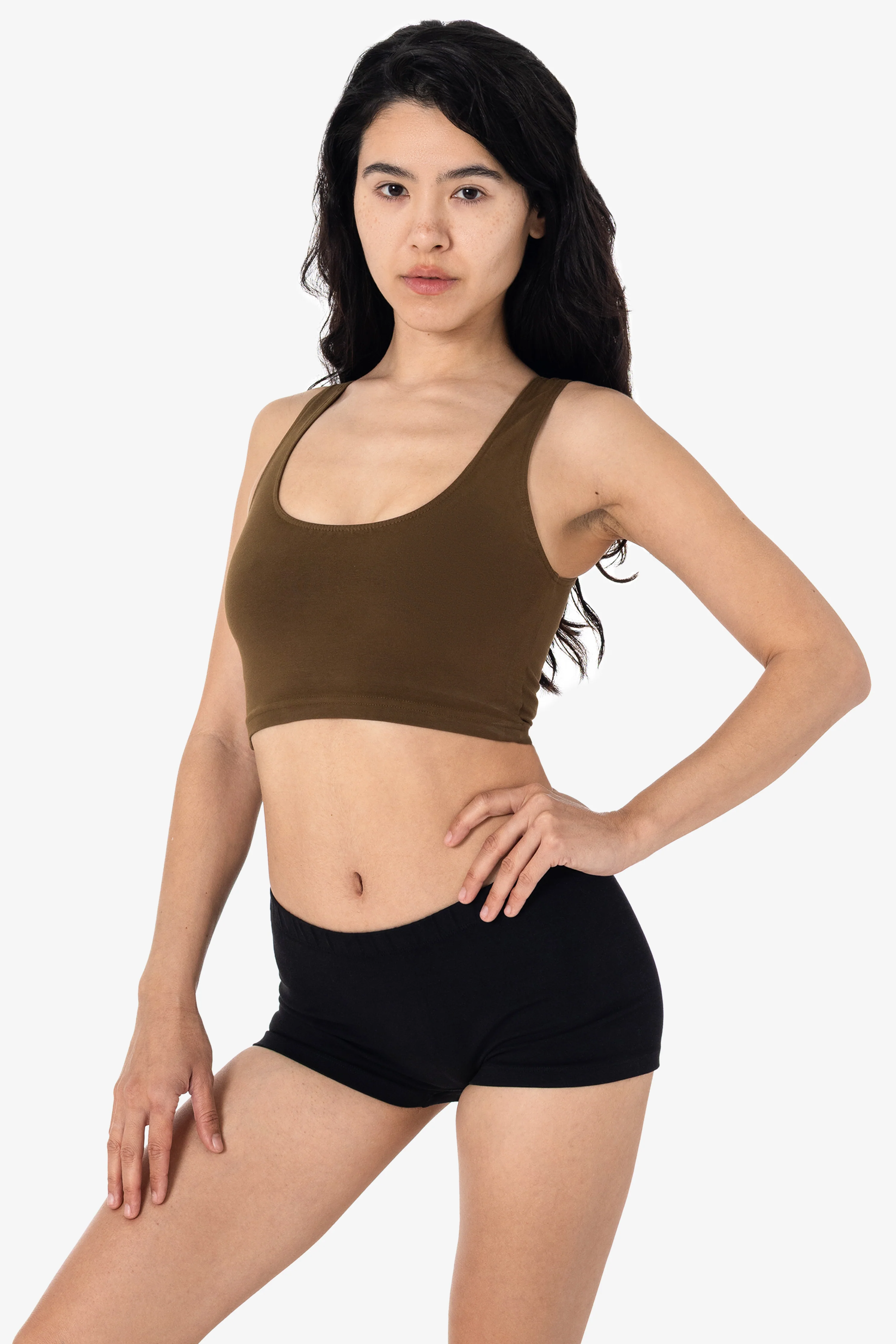 8383GD - Garment Dye Cotton Spandex Crop Tank - Image 4