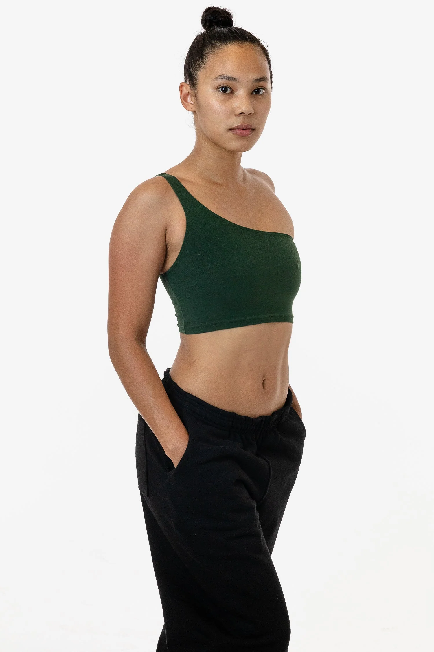 8389GD - Garment Dye One Shoulder Crop Top - Image 11