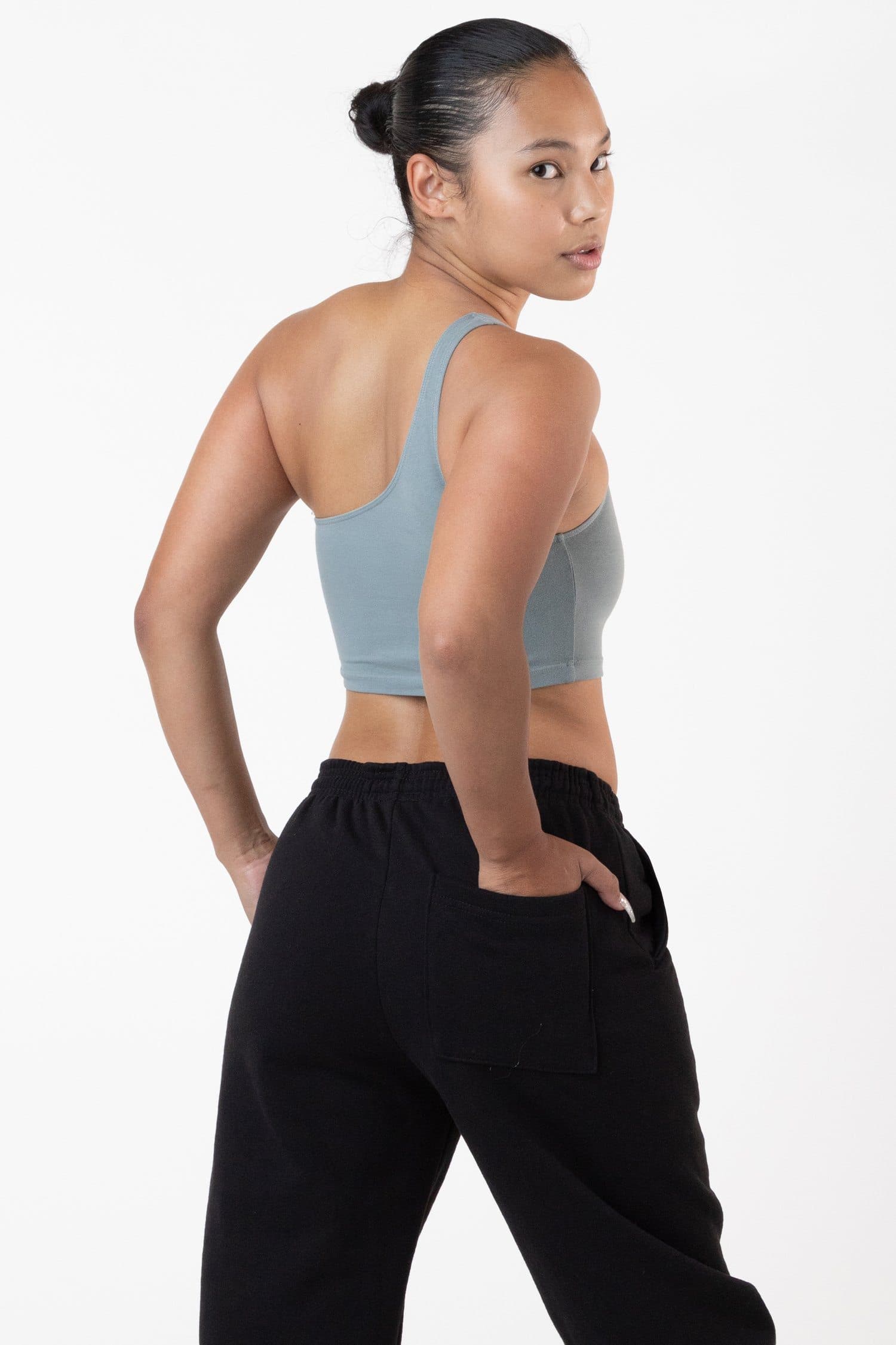 8389GD - Garment Dye One Shoulder Crop Top - Image 14